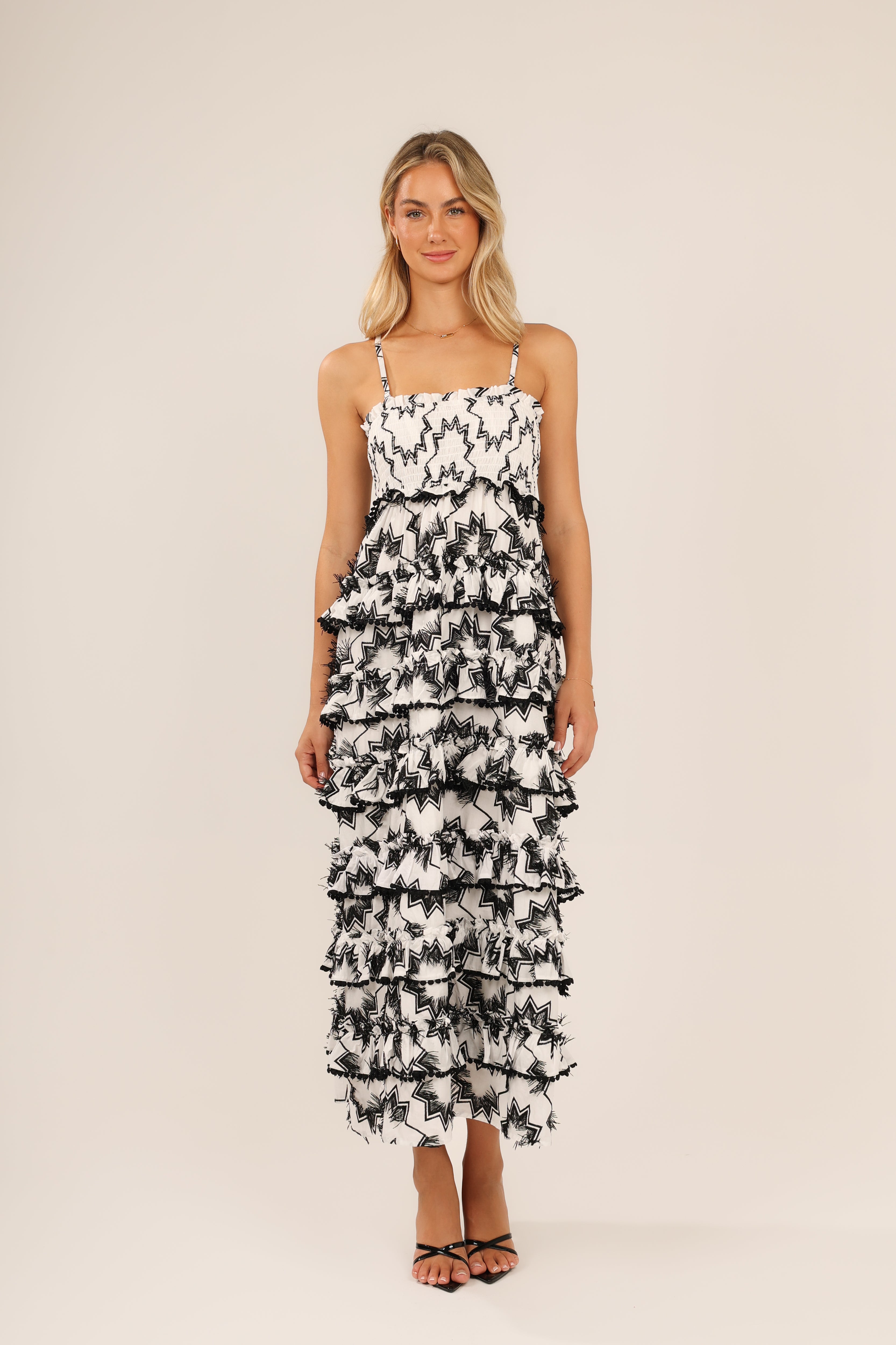 Palmira Dress | Black/white