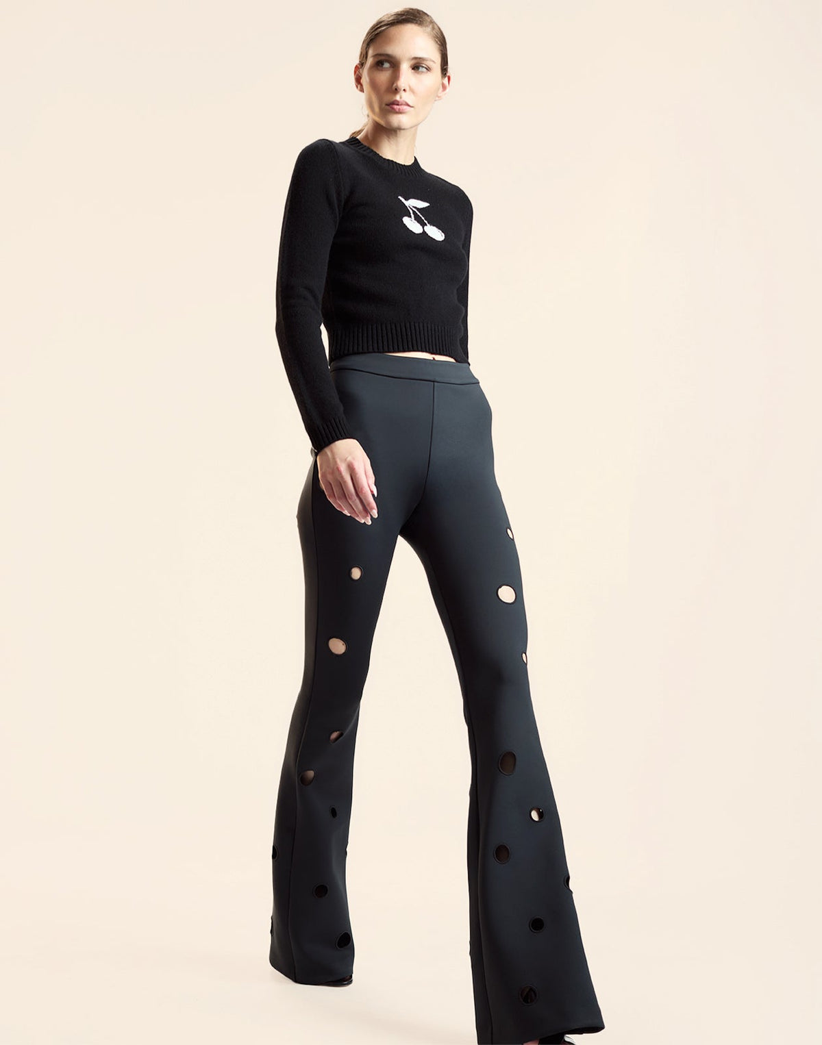 Peek-a-boo Flare Pants
