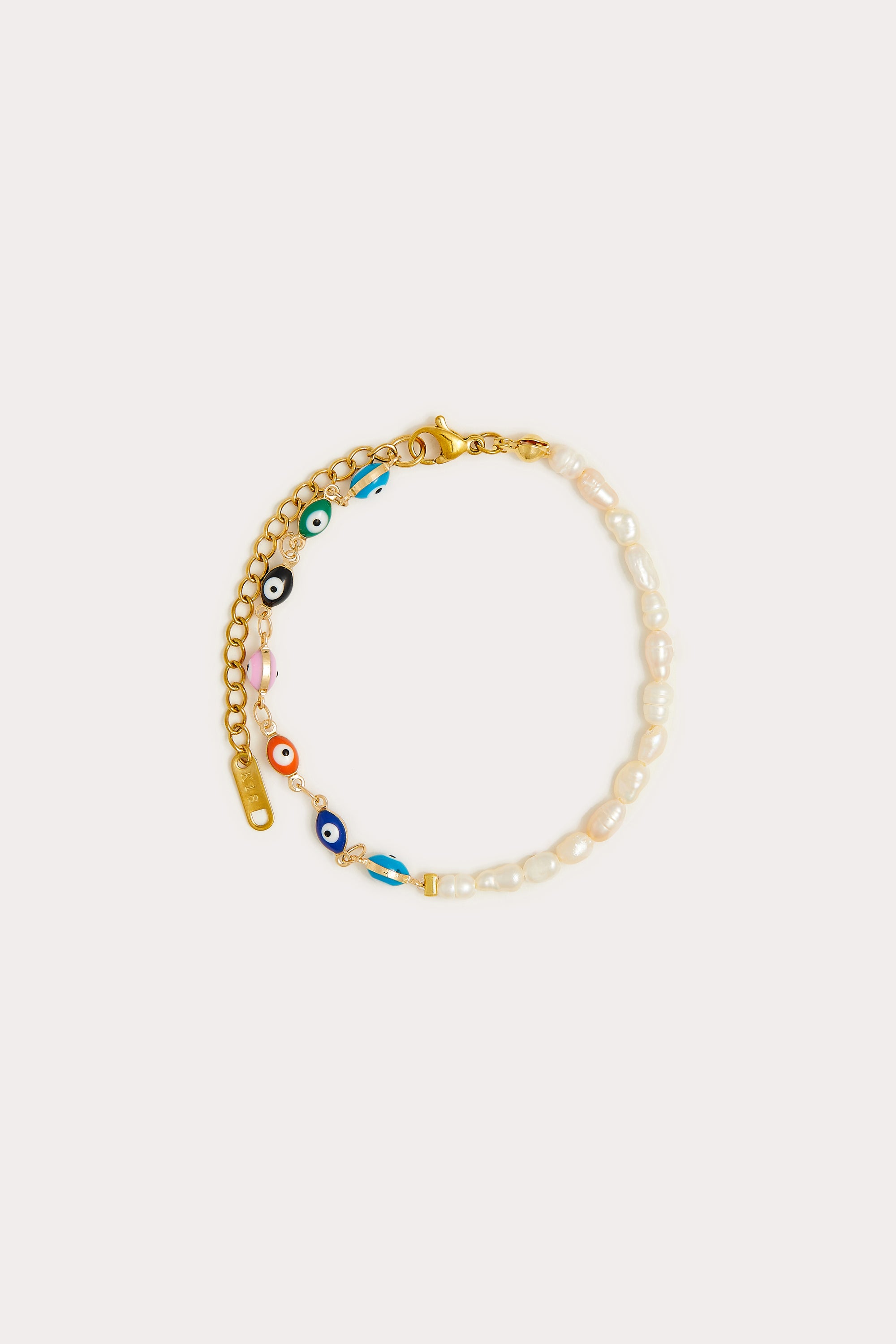 Multi Evil Eye Pearl Bracelet