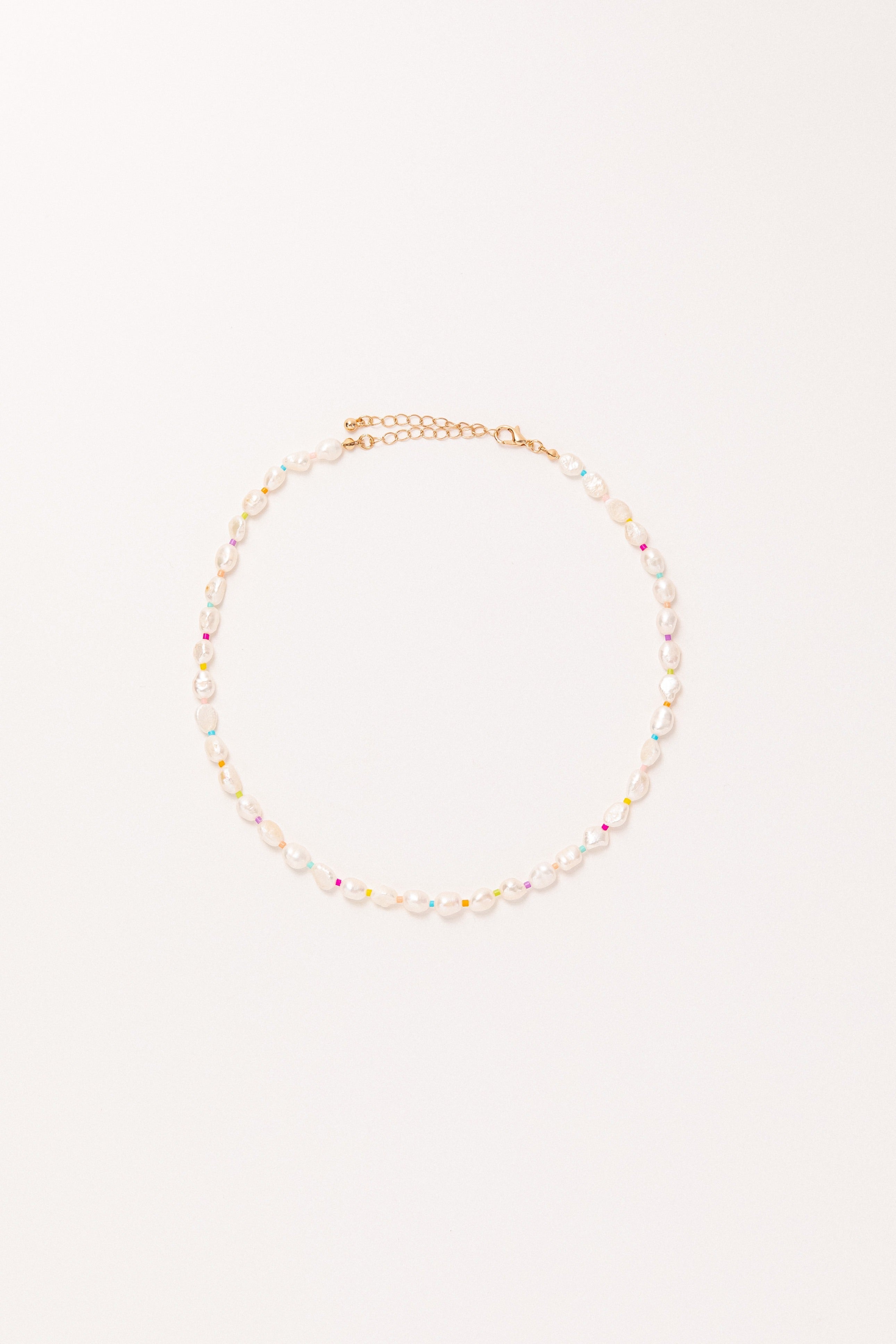 Multi Rainbow Pearl Necklace