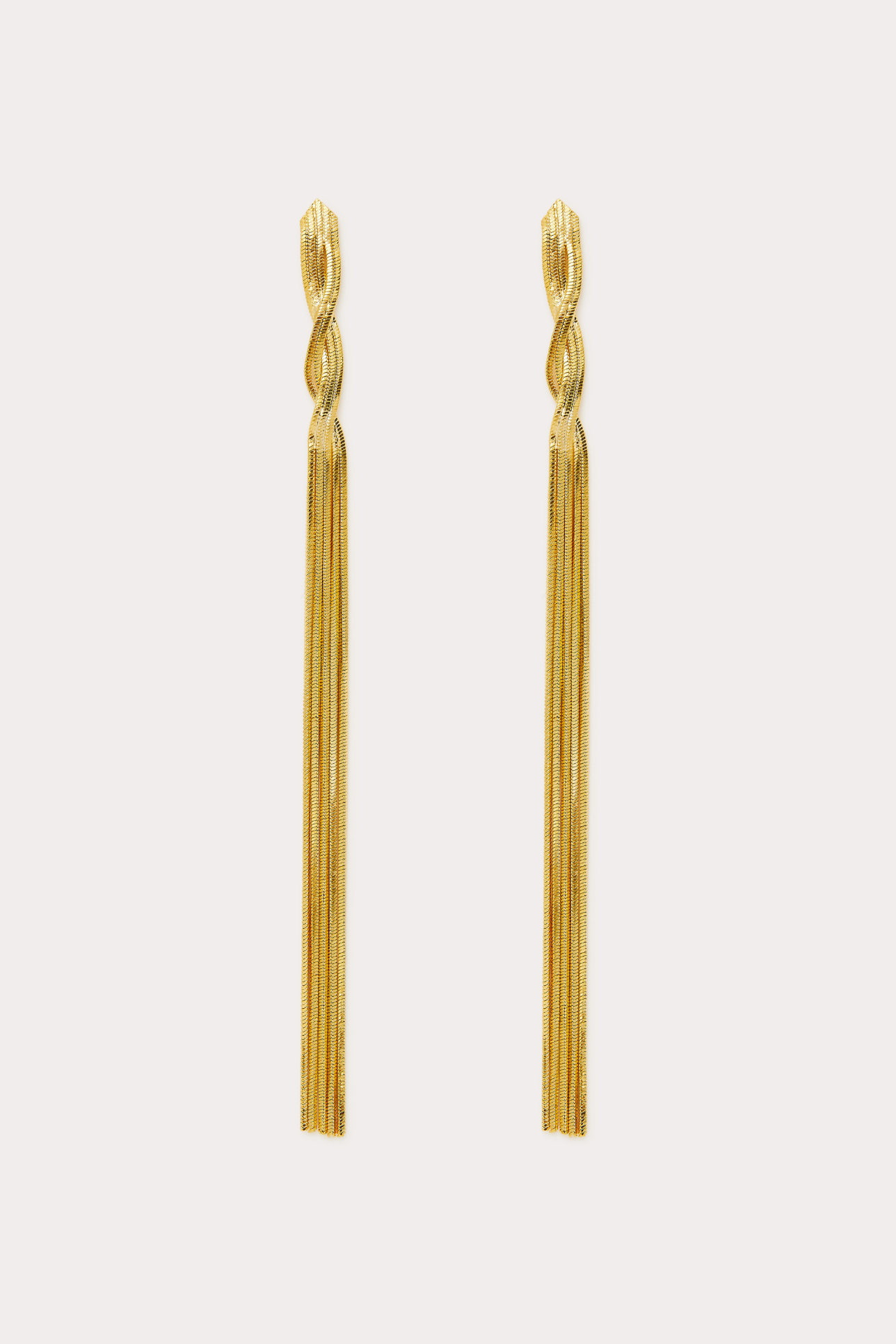 Gold Braided Dangley Earrings