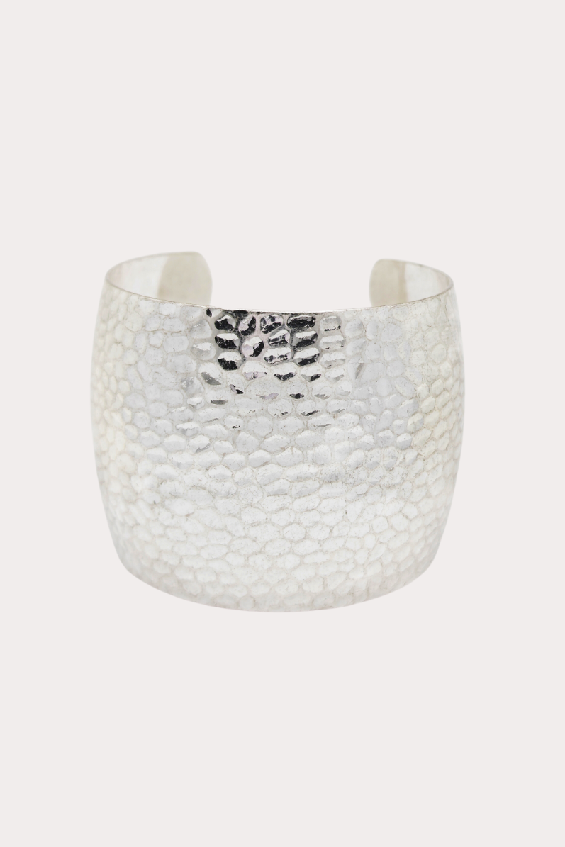 Silver Hammered Cuff