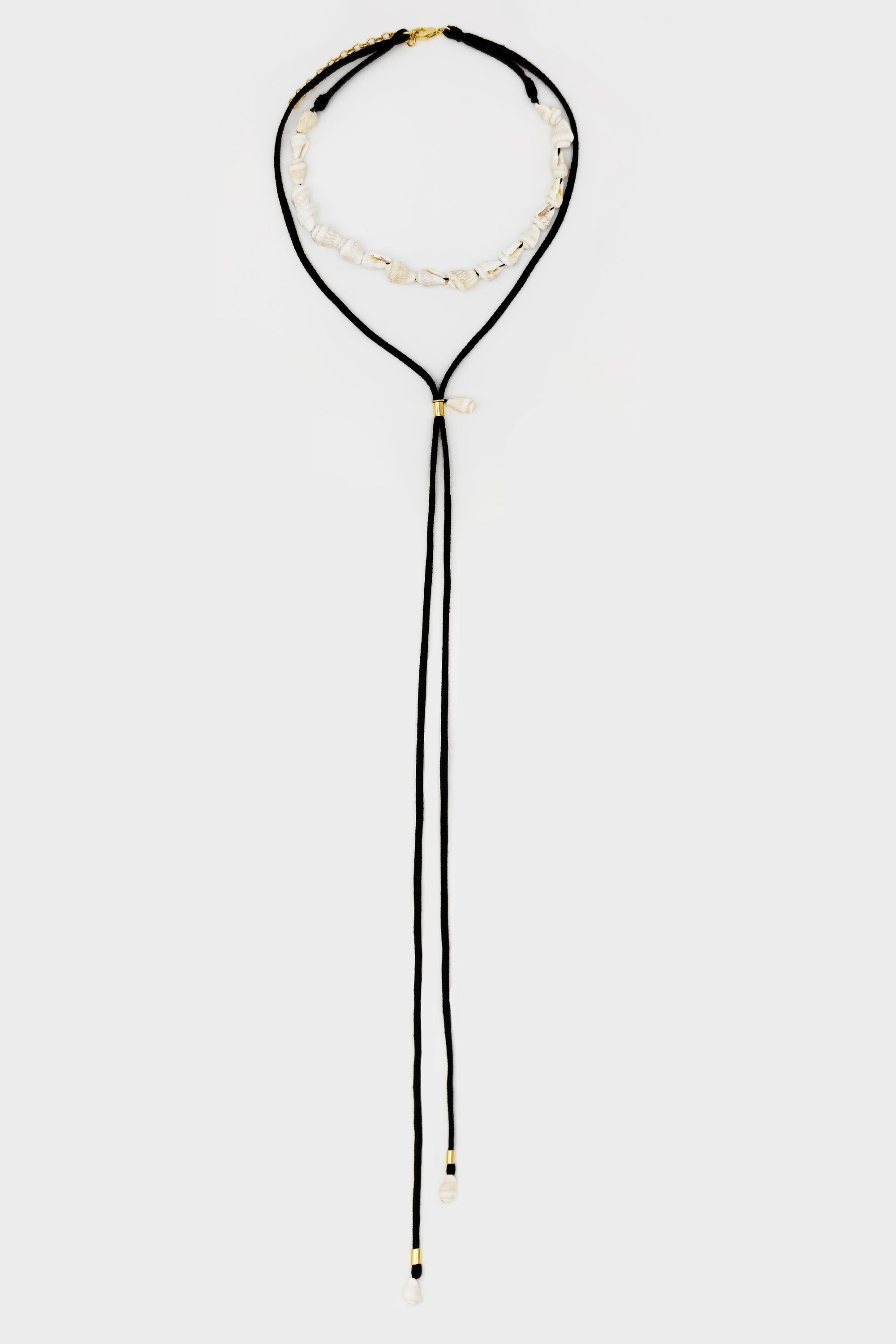 Black Shell Bolo Necklace