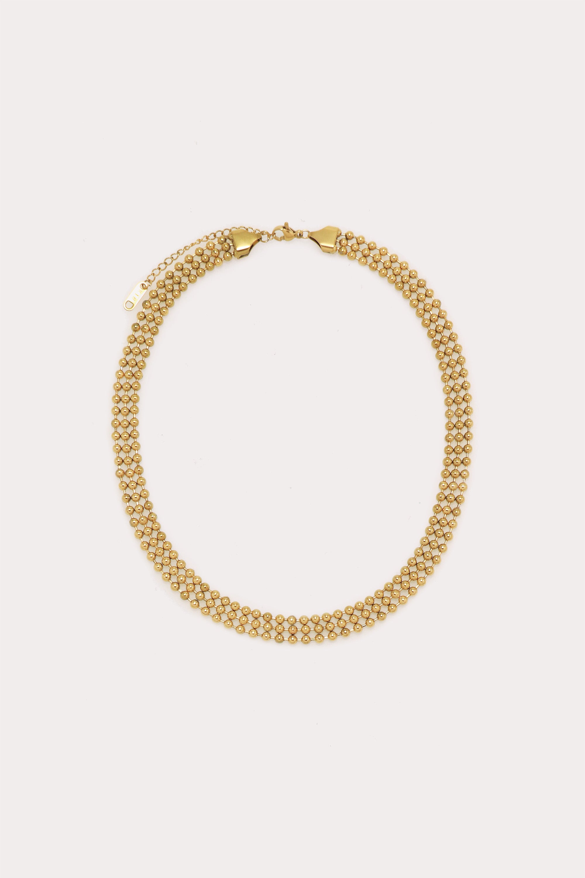 Gold Multi Layer Ball Chain Necklace