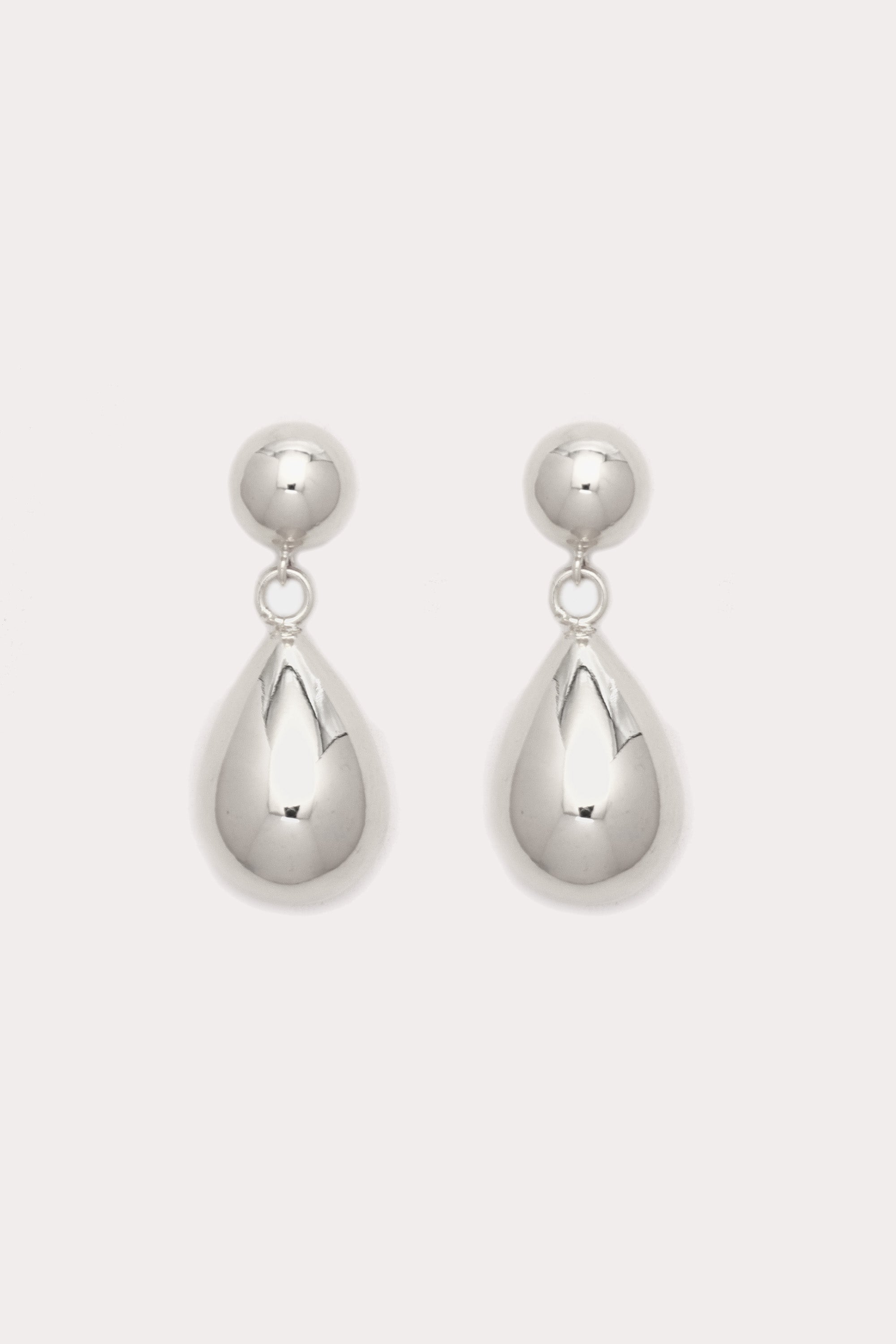Silver Double Tear Earrings