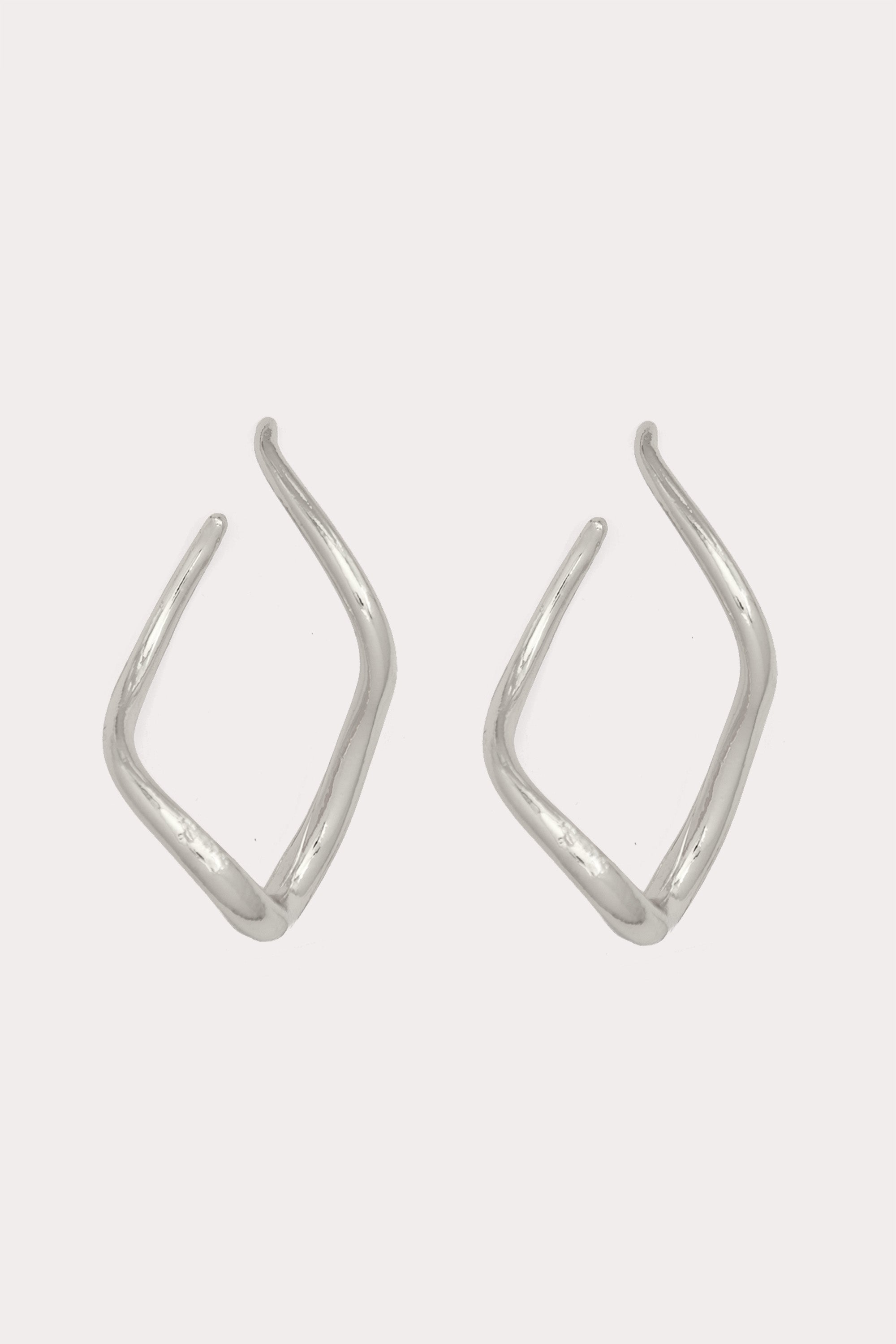 Silver Wing Hoop Earrings