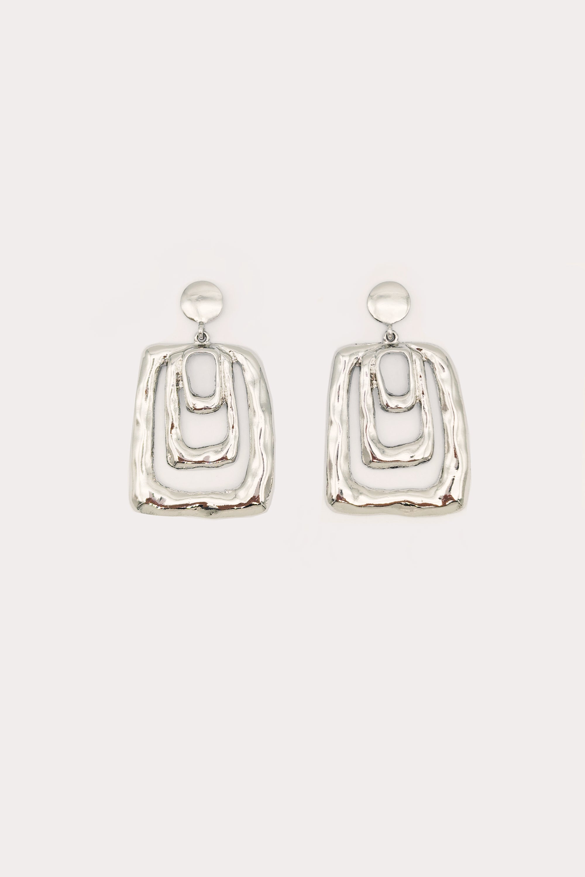 Silver Hammered Knocker Earrings