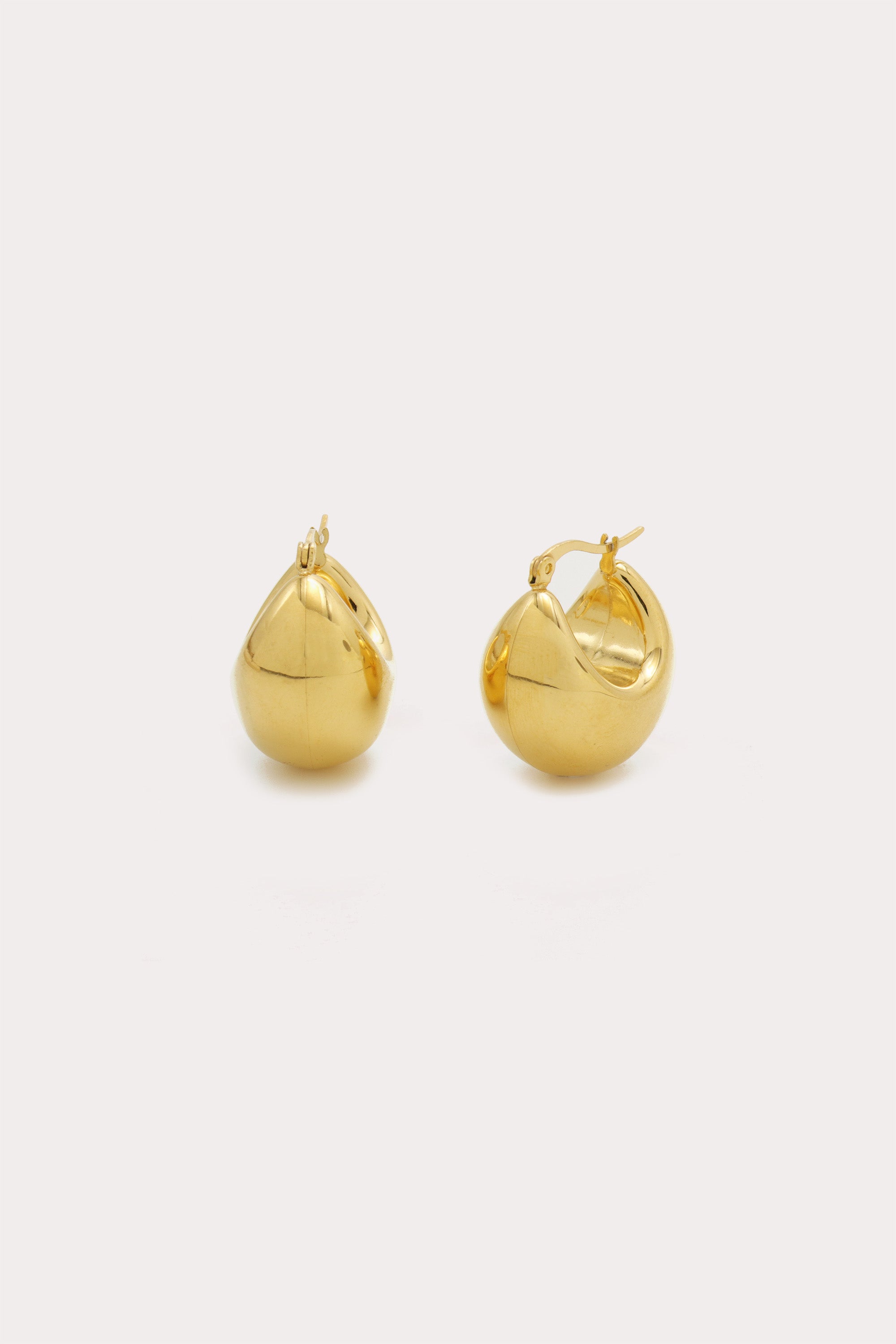 Gold Puffed Hoops