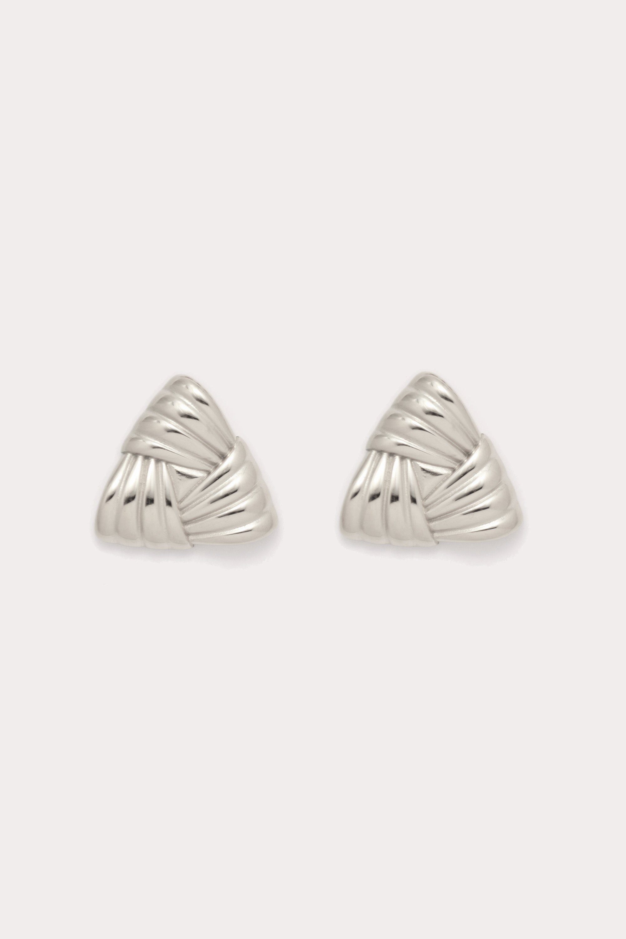 Silver Tri Stud Earrings