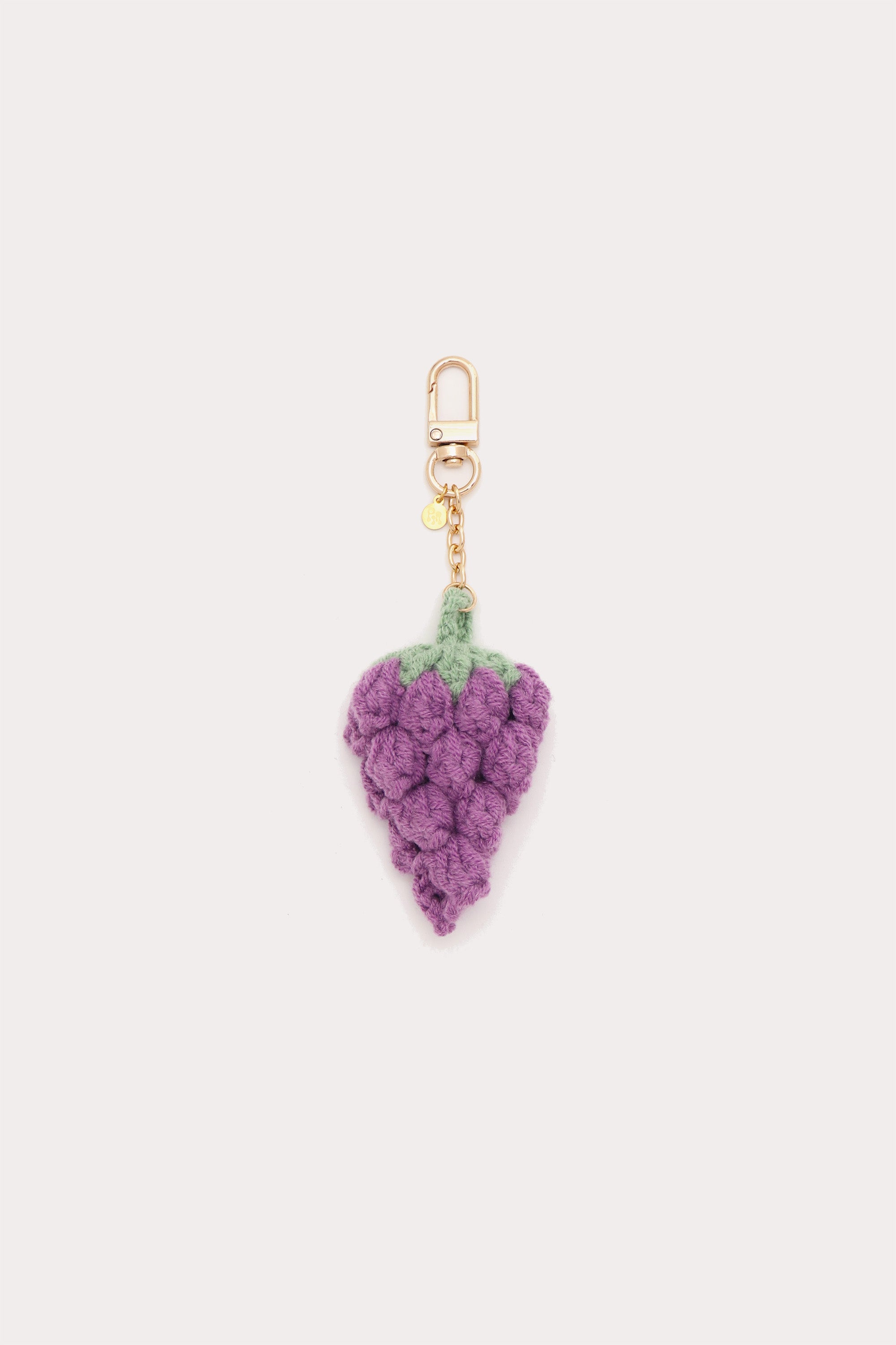 Grape Knit Fruit Keychain