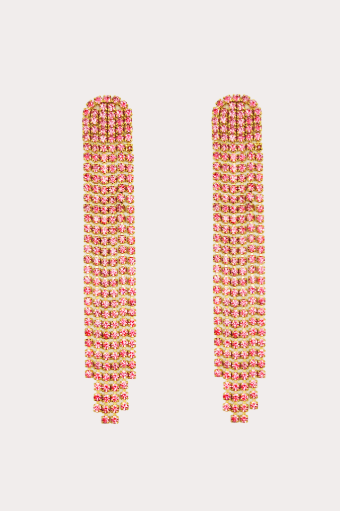 Pink Large Glitz Earrings