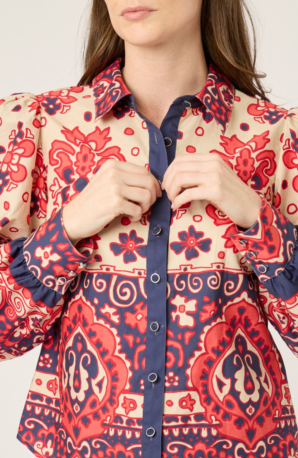 Printed Liana Top | Scarf Print