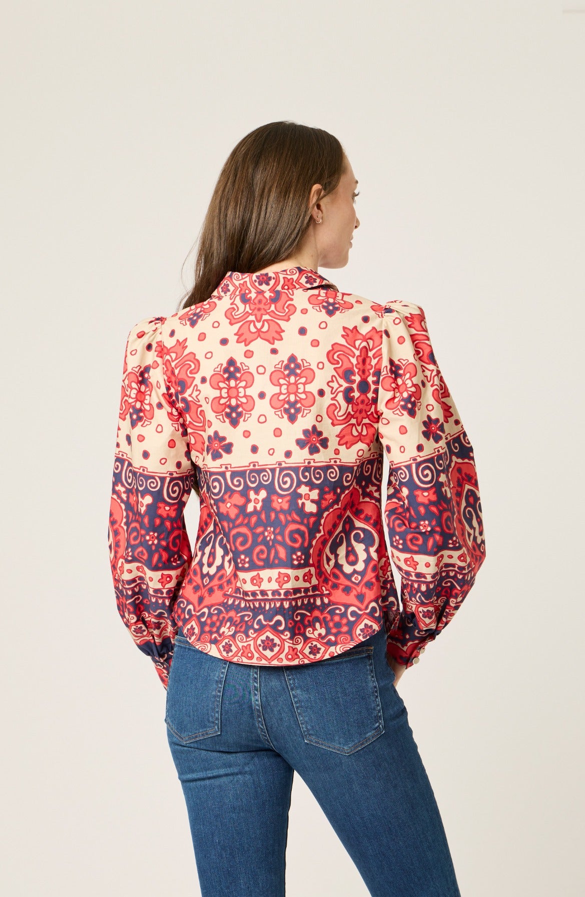 Printed Liana Top | Scarf Print
