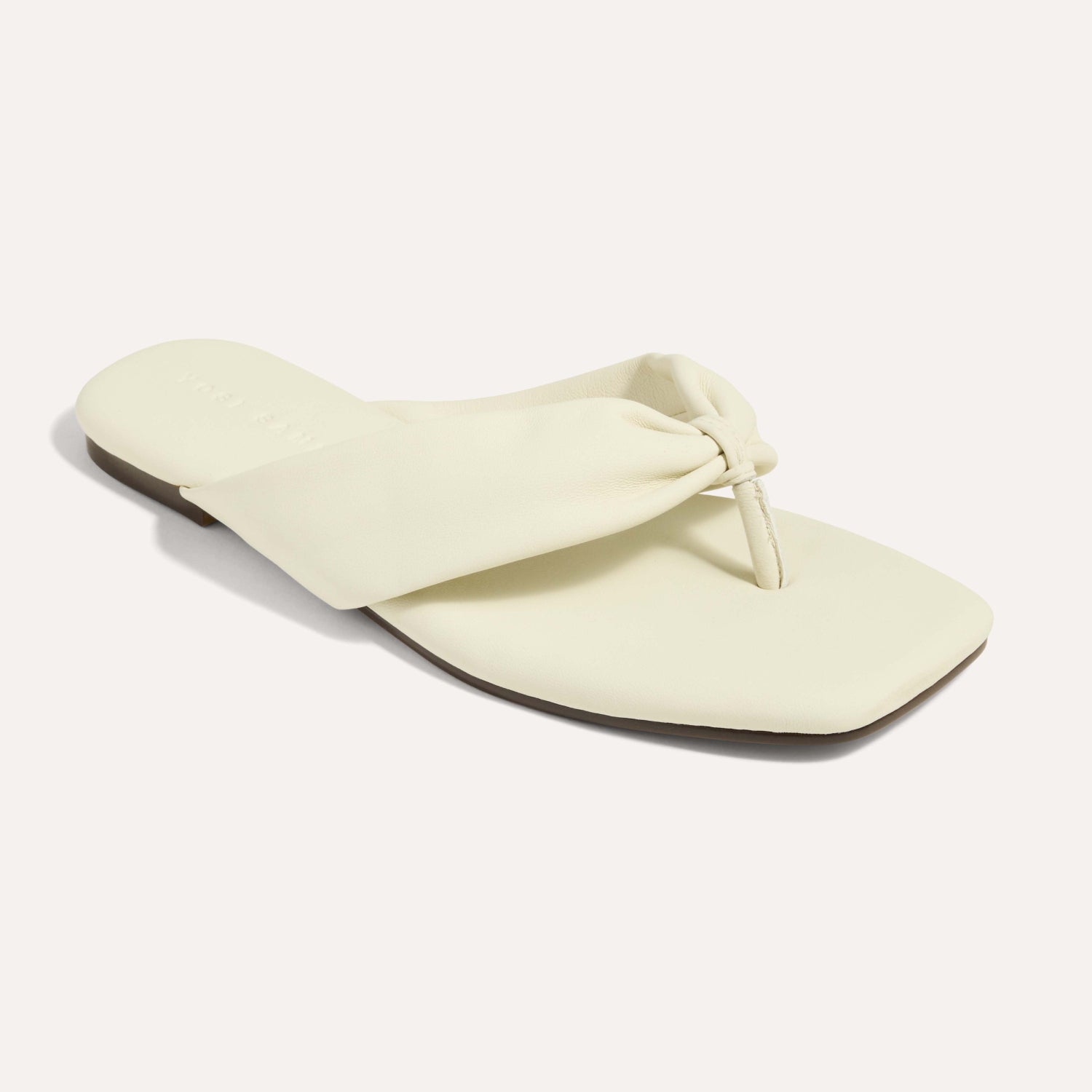 Reece Sandal in Cream Leather