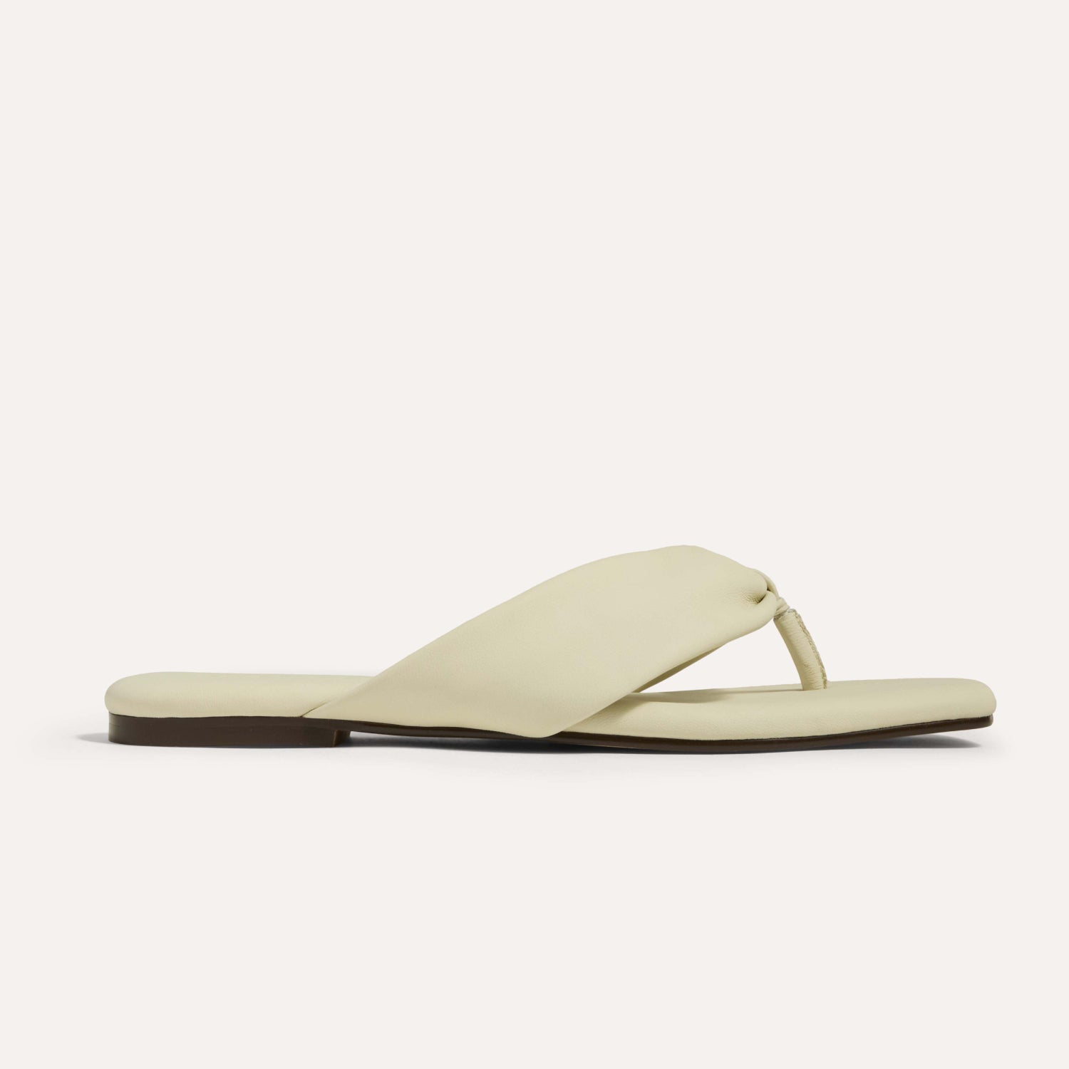 Reece Sandal in Cream Leather