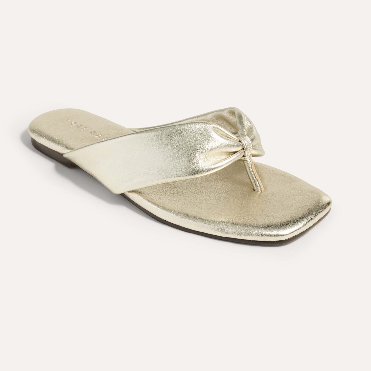Reece Sandal in Gold Metallic Leather