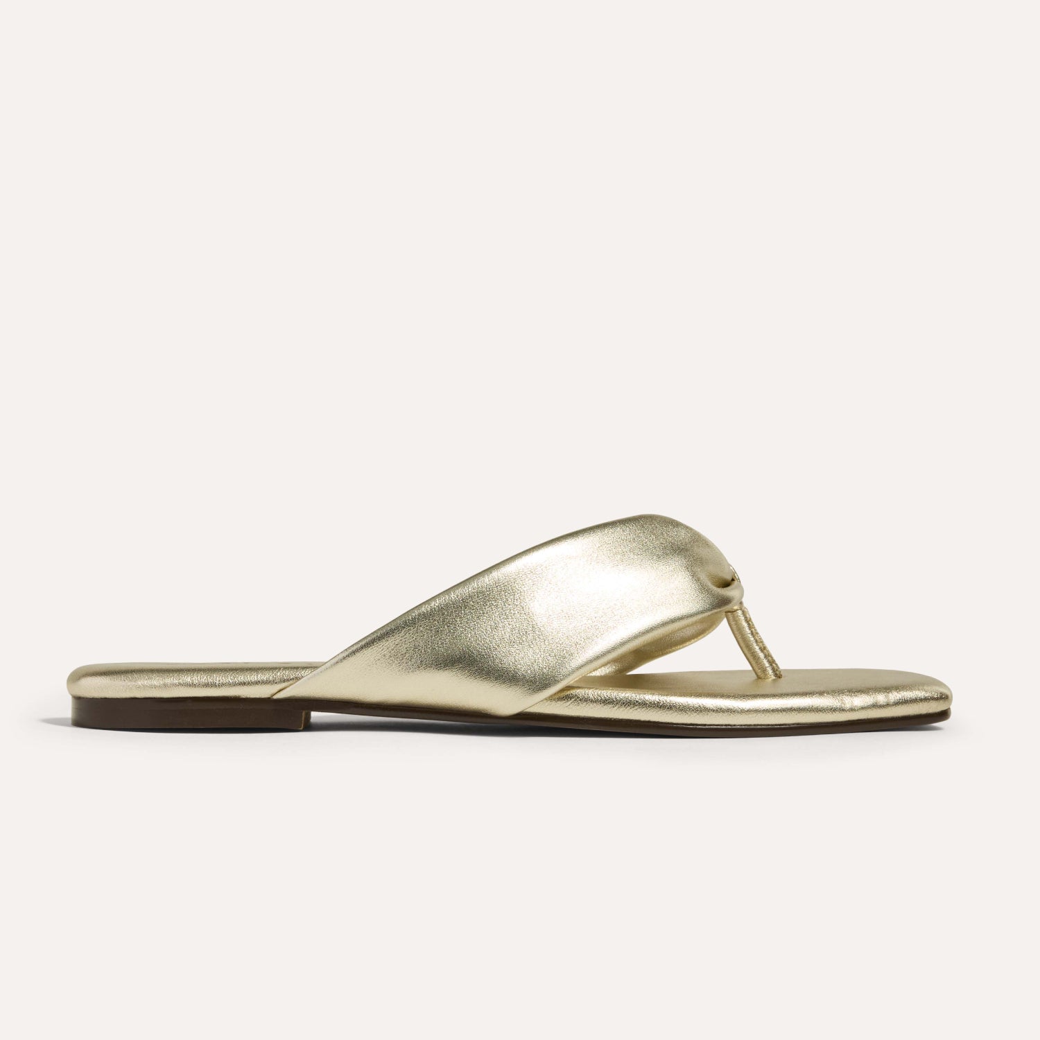 Reece Sandal in Gold Metallic Leather