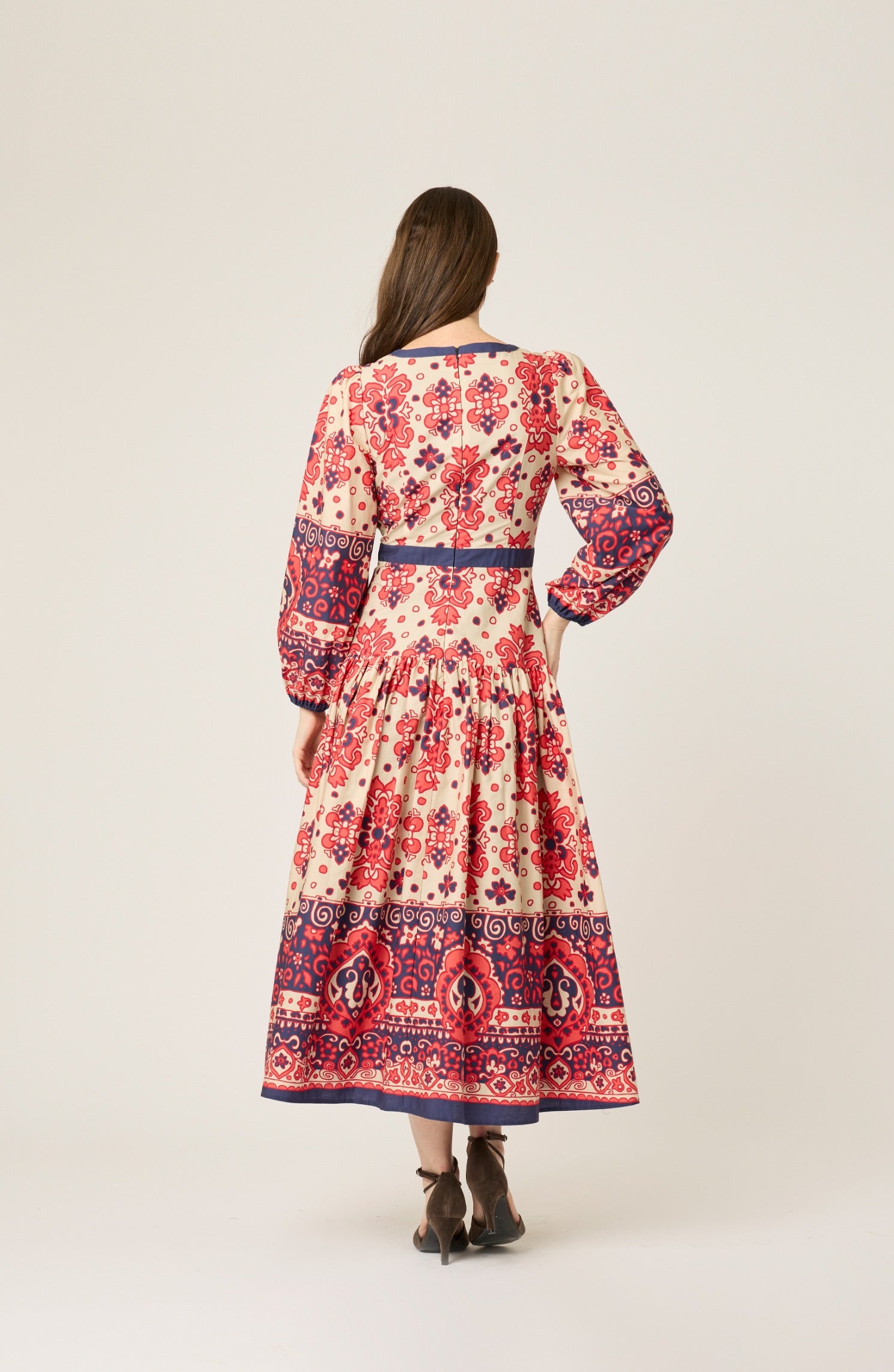 Regina Dress | Scarf Print