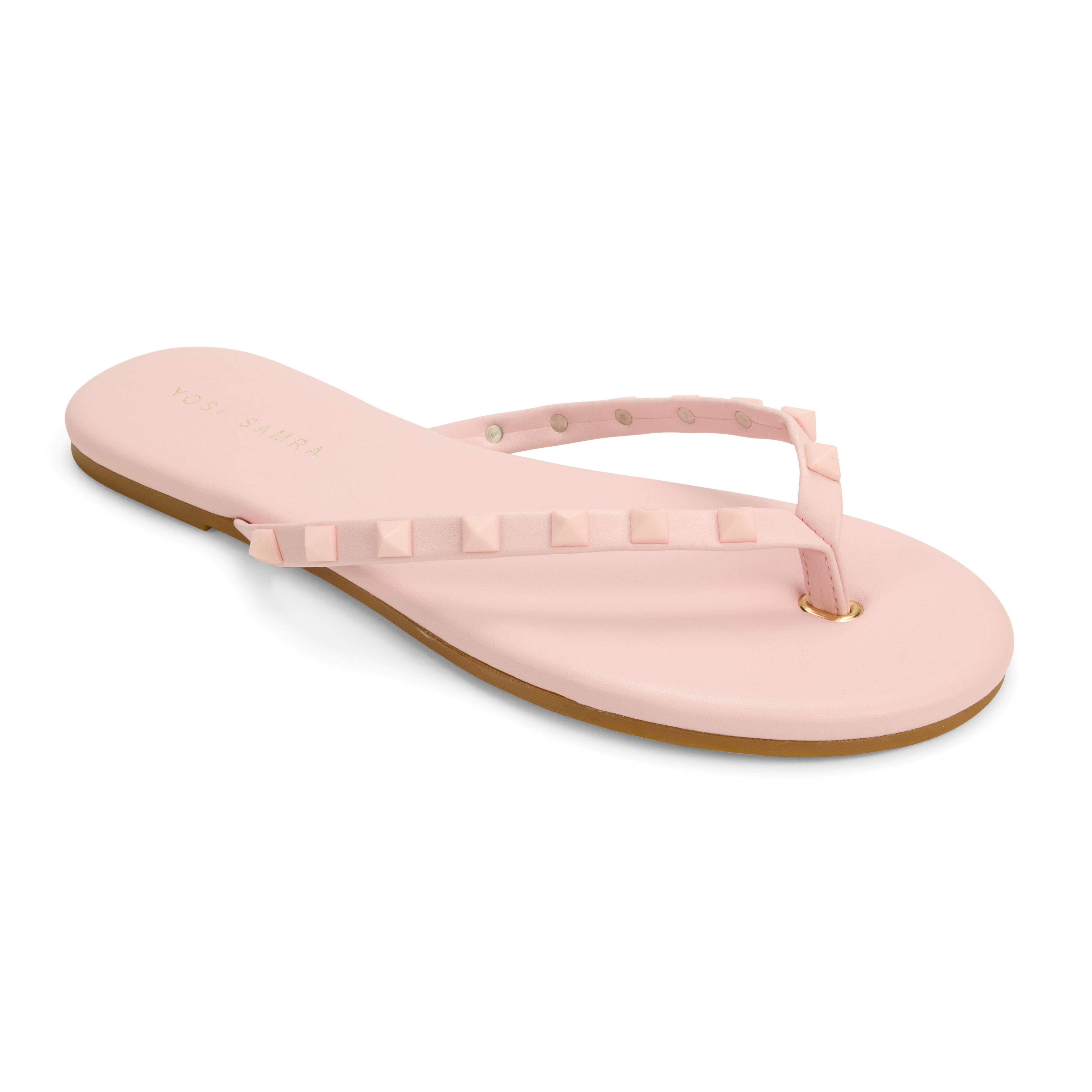 Rivington Stud Flip Flop in Ballet Pink - Yosi Samra  - Women's Sandals