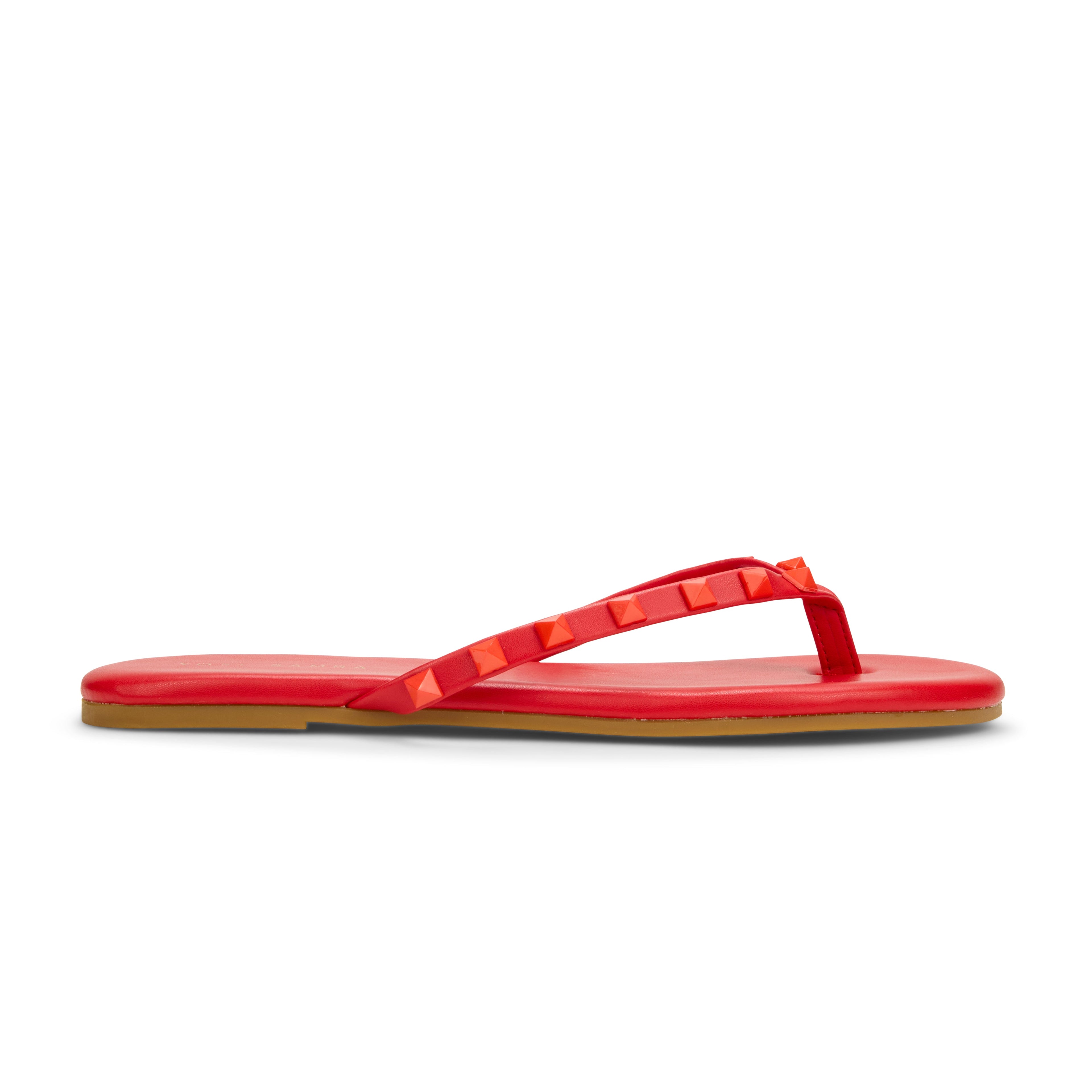 Rivington Stud Flip Flop in Red - Yosi Samra  - Women's Sandals