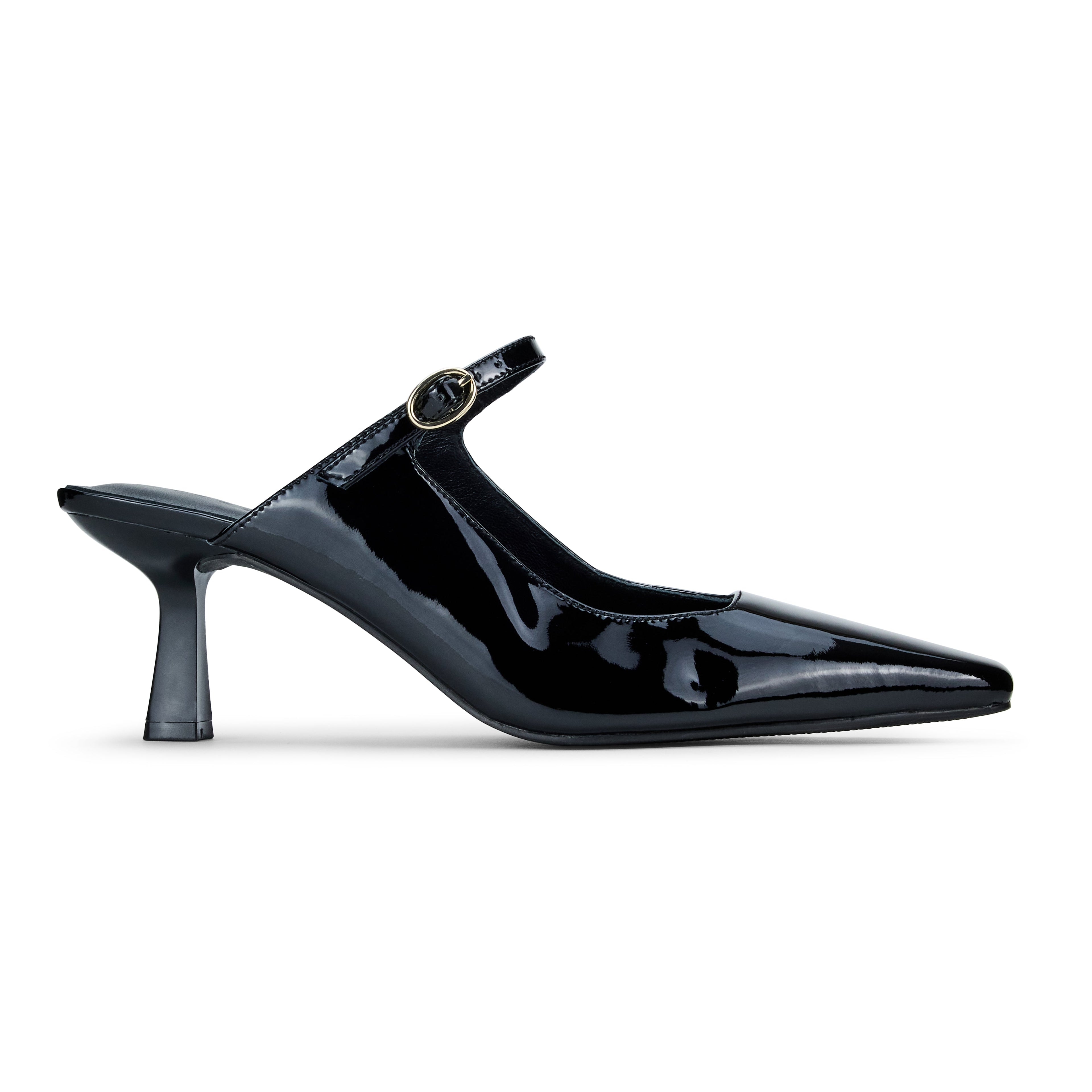 Ryder Heel in Black Patent Leather - Yosi Samra  - Women's Heels