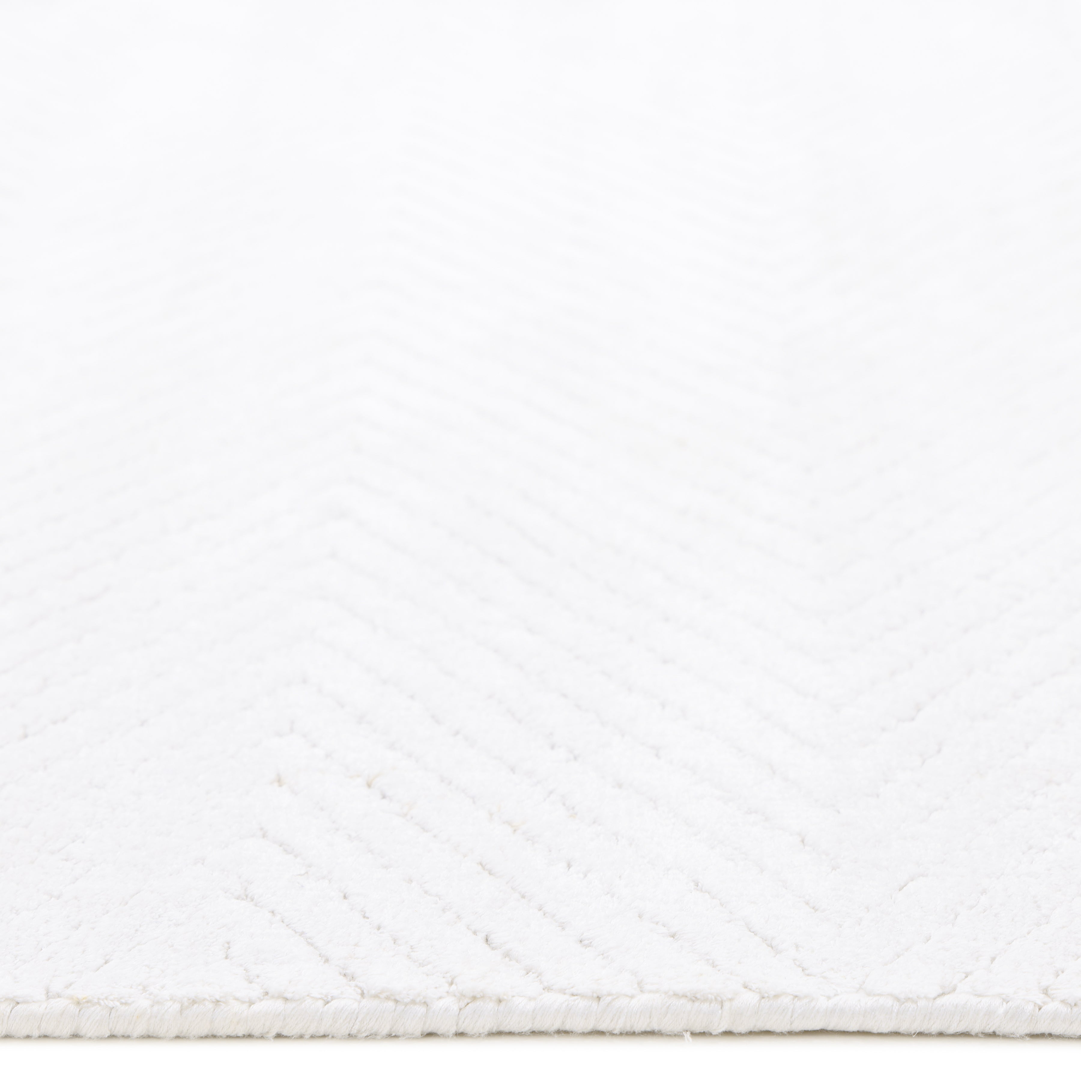 Chevelle Hand-Loomed Contemporary Chevron Ivory Area Rug