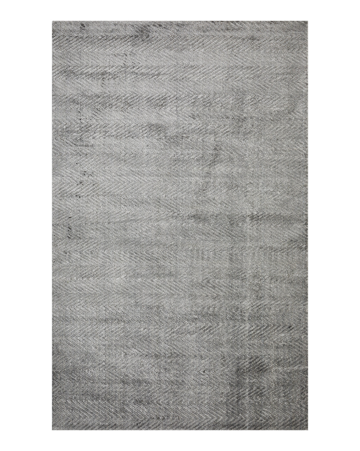 Chevelle Hand-Loomed Contemporary Chevron Gray Area Rug