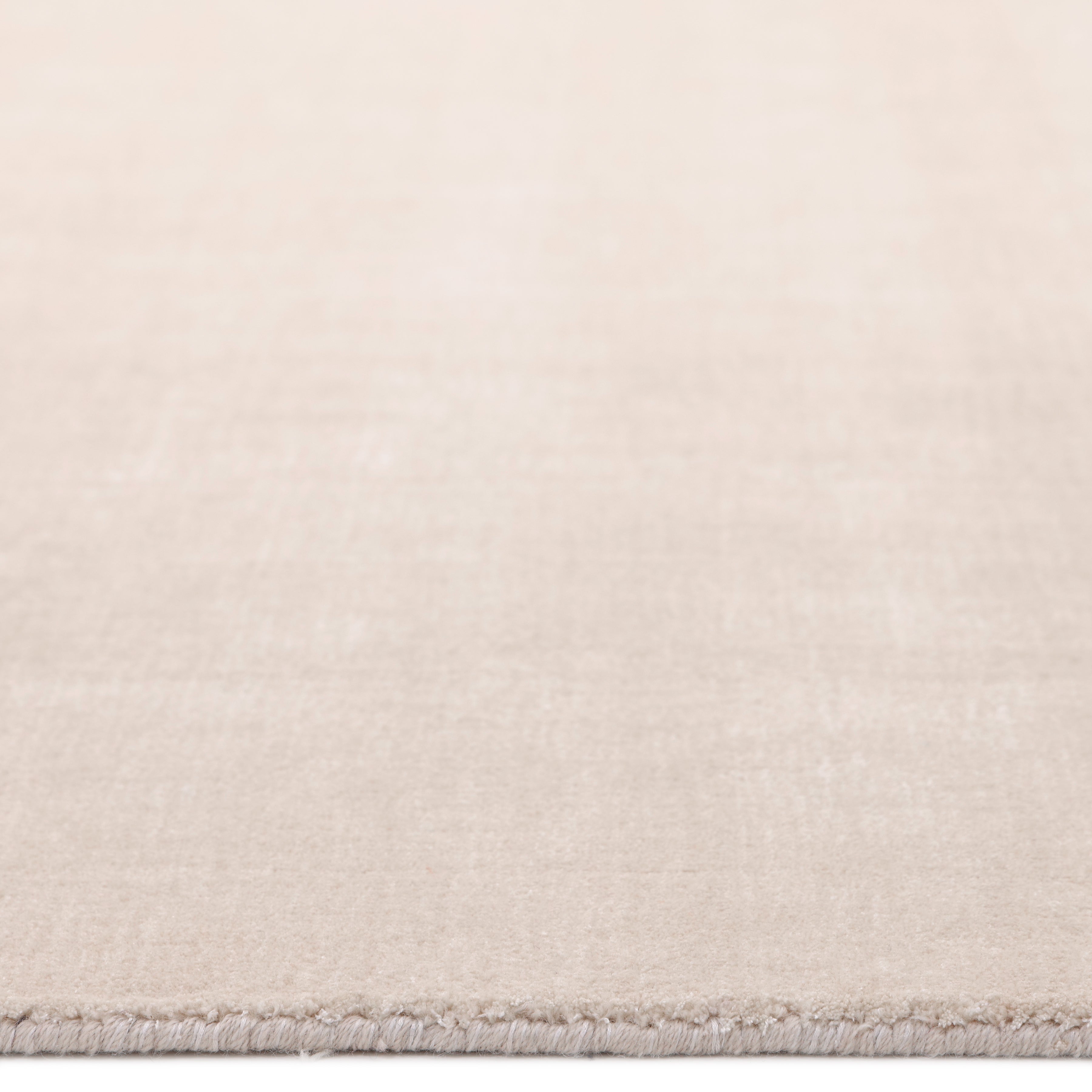 Lodhi Hand-Loomed Contemporary Solid Beige Area Rug