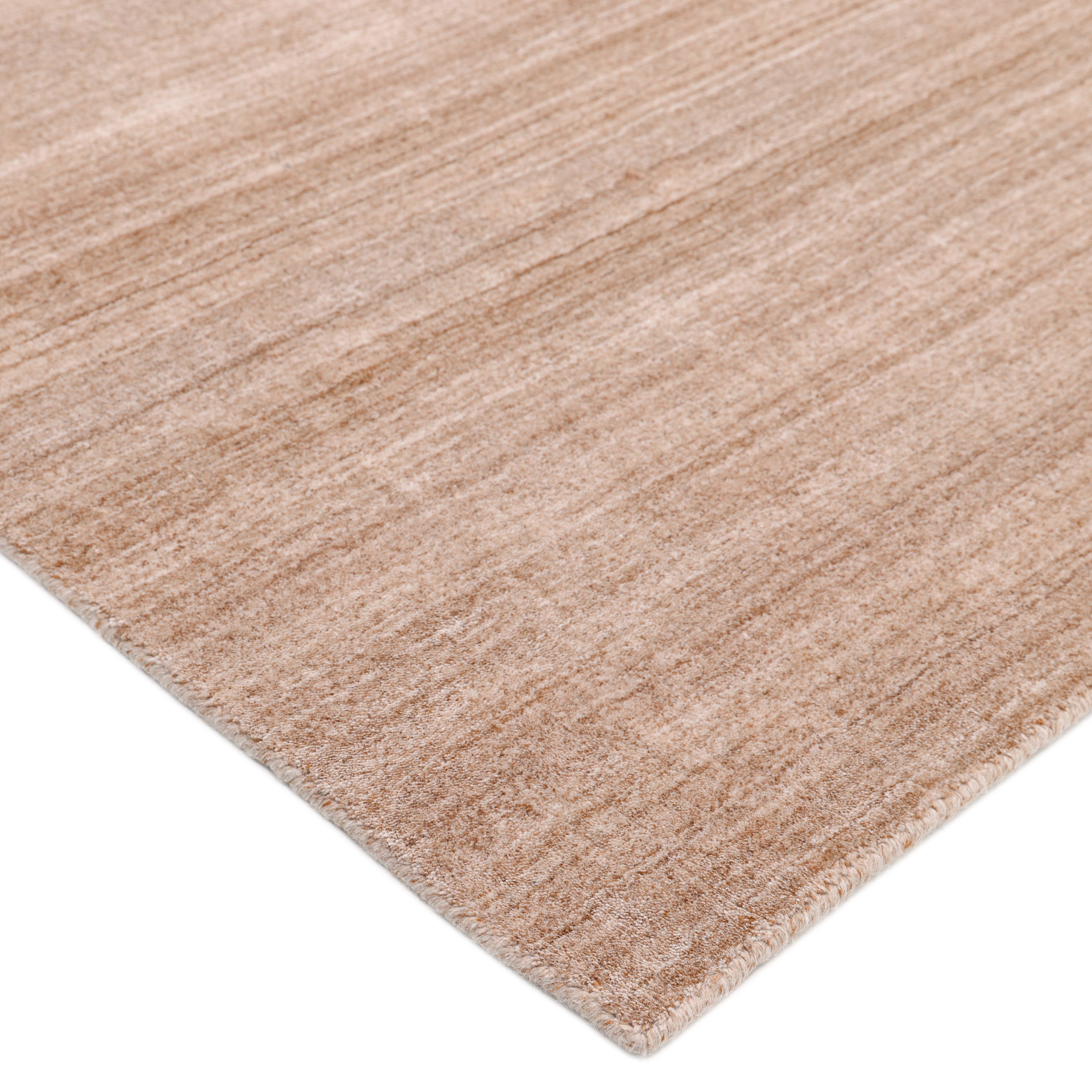 Harbor Hand-Loomed Contemporary Solid Beige Area Rug