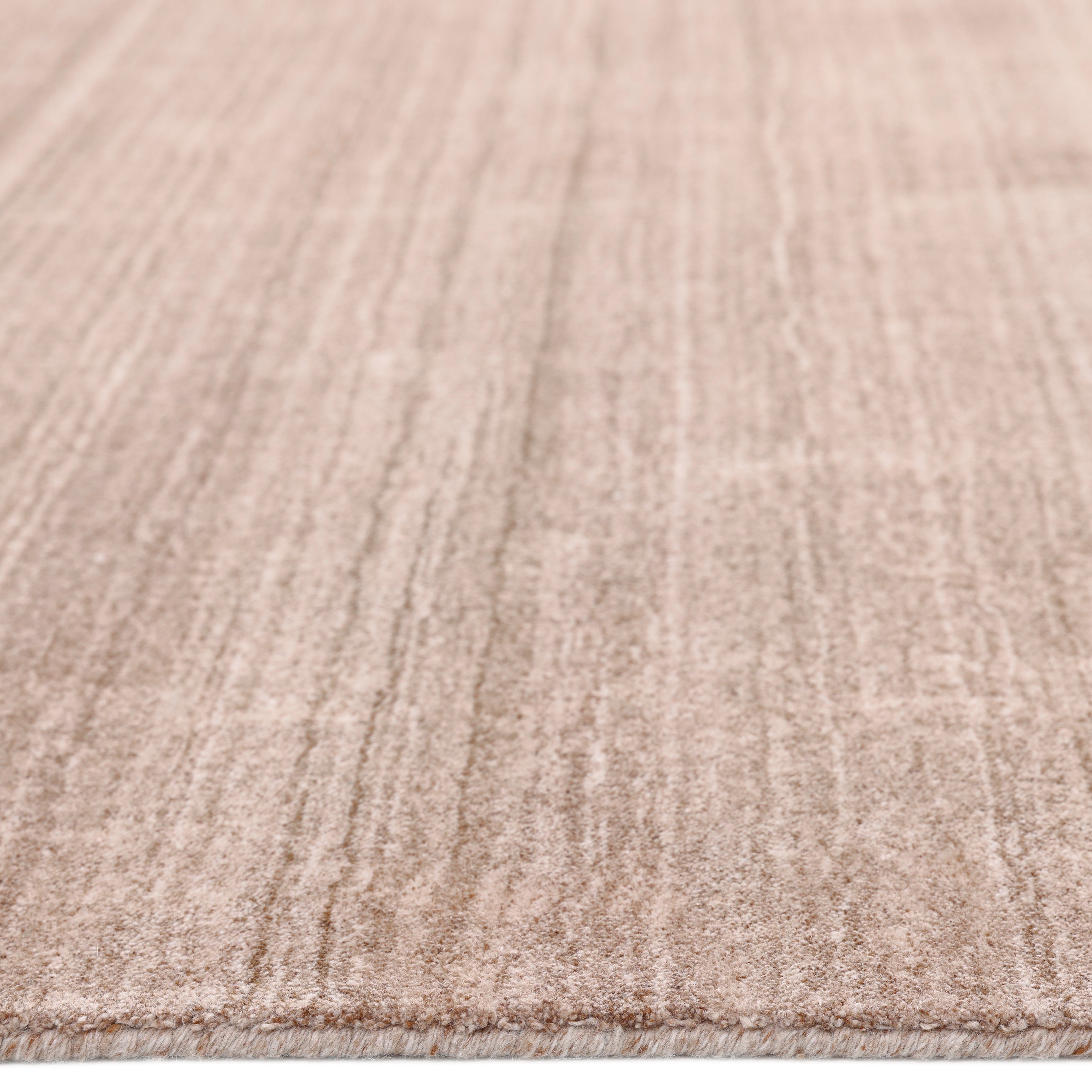 Harbor Hand-Loomed Contemporary Solid Beige Area Rug
