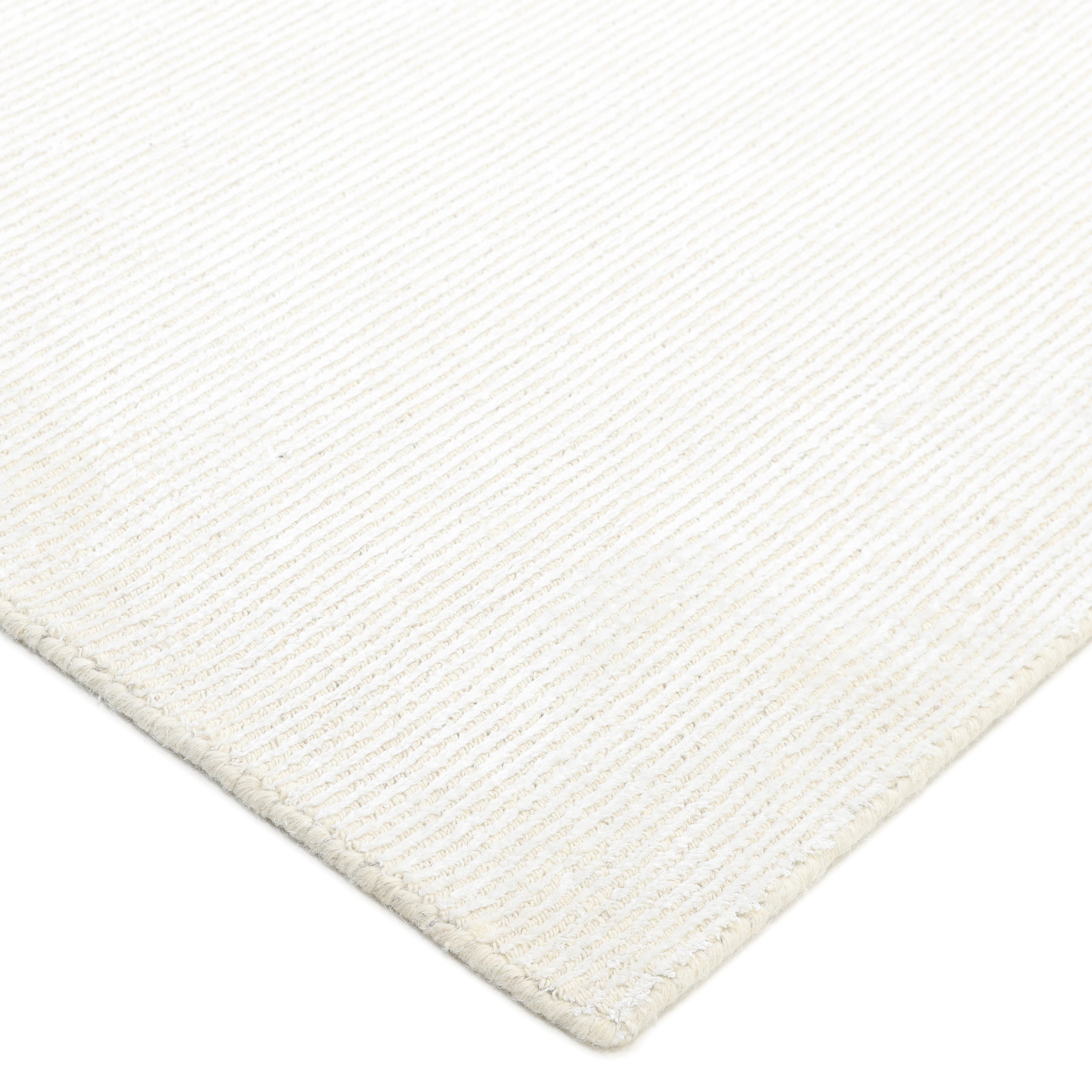 Cordi Hand-Loomed Contemporary Solid Ivory Area Rug