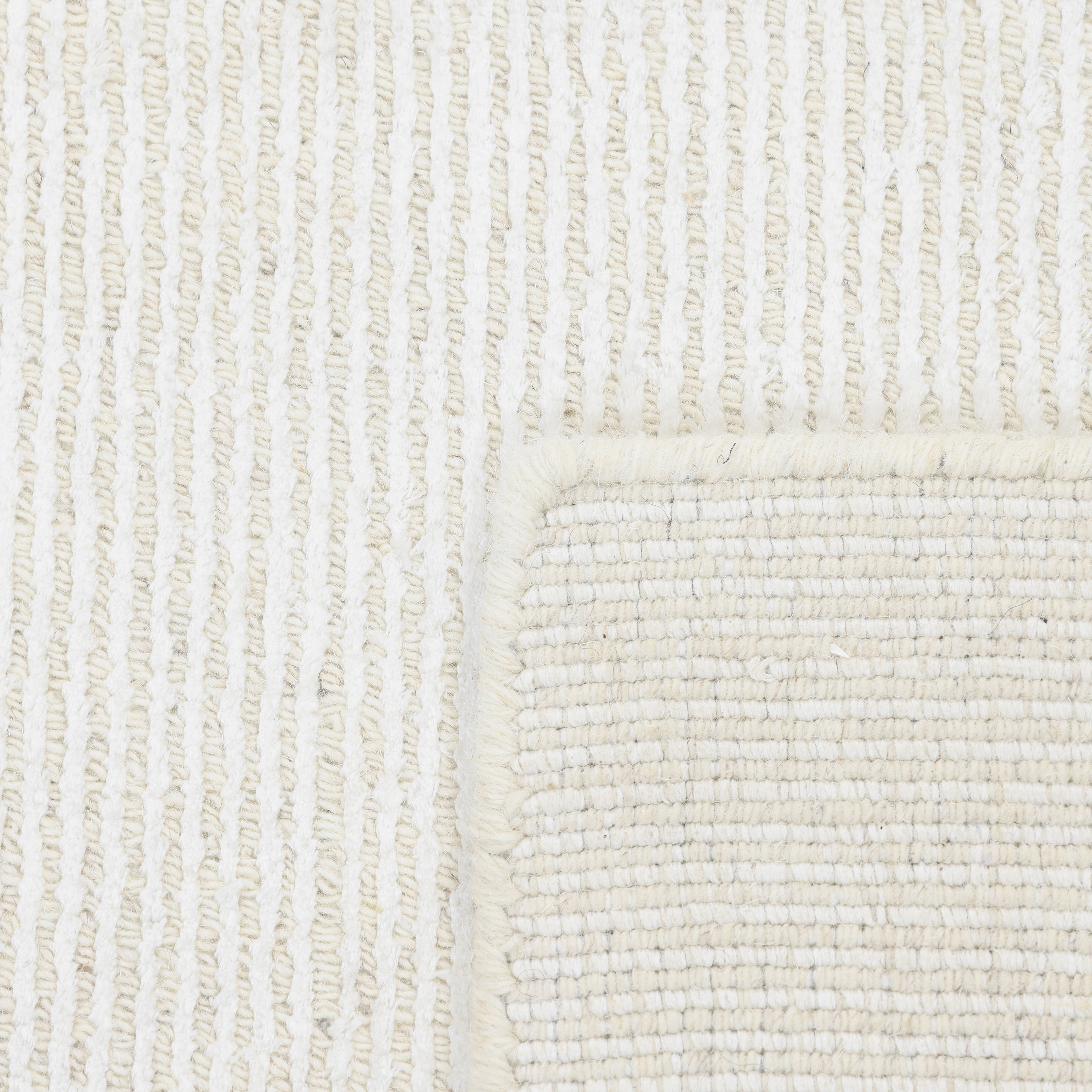 Cordi Hand-Loomed Contemporary Solid Ivory Area Rug