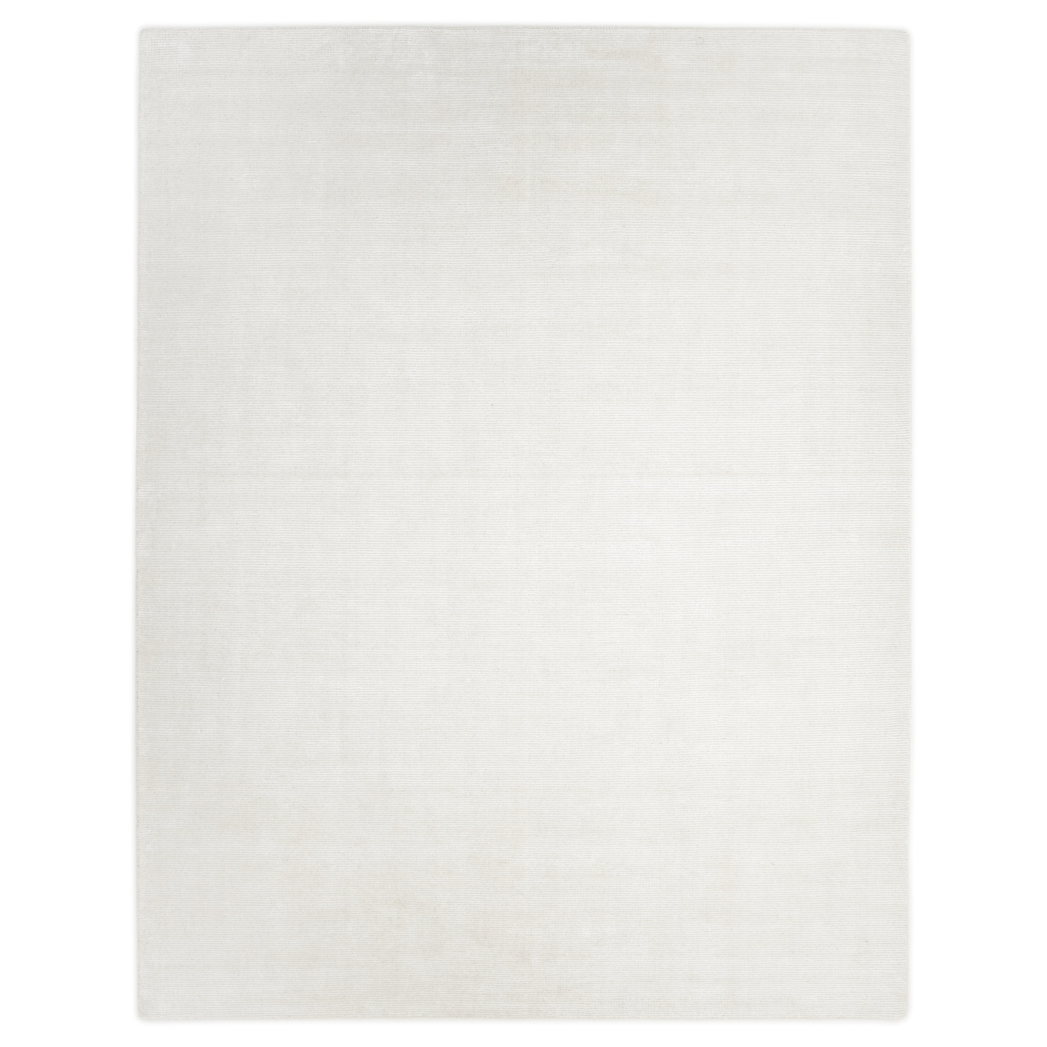 Cordi Hand-Loomed Contemporary Solid Ivory Area Rug
