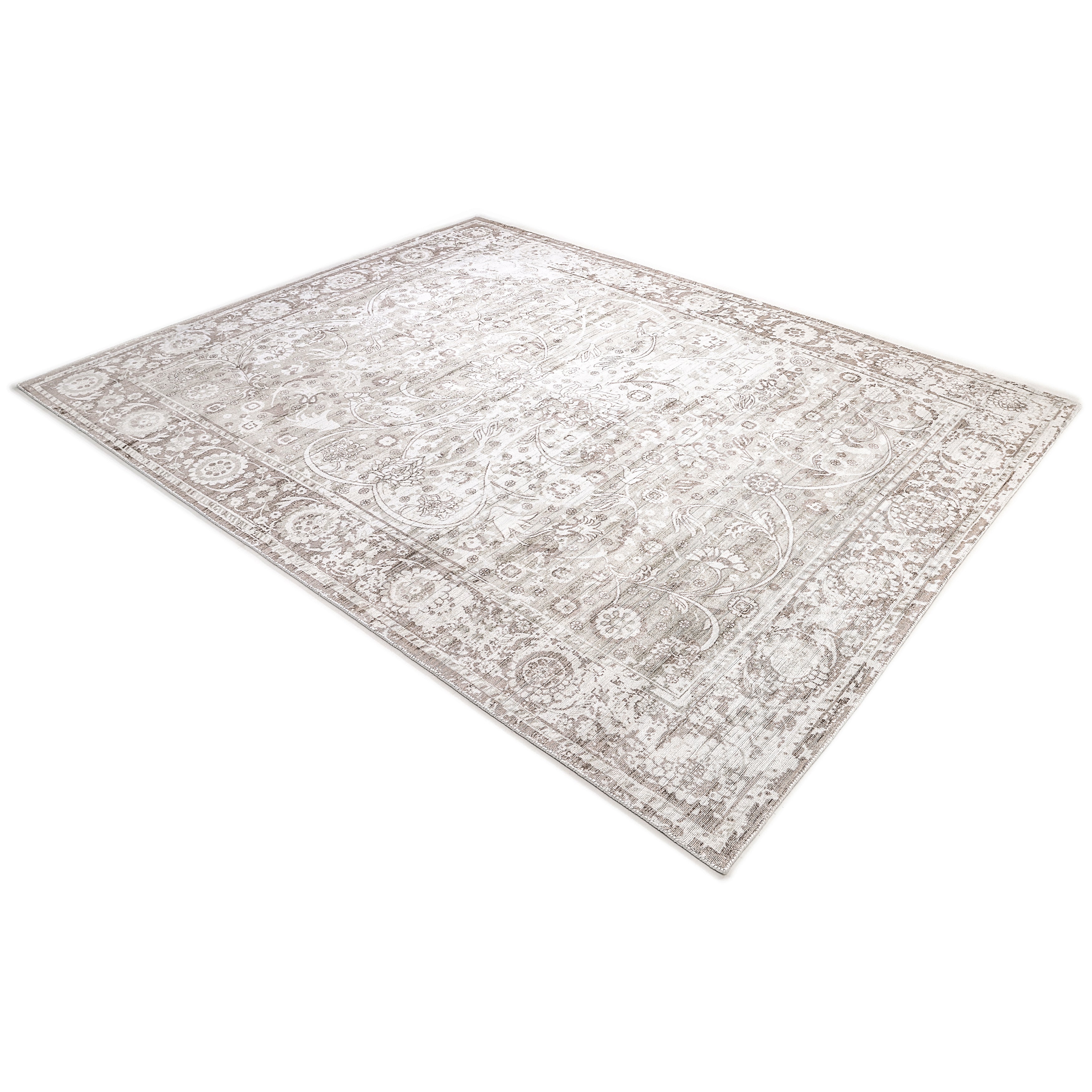 Royal Hand-Loomed Contemporary Floral Gray Area Rug