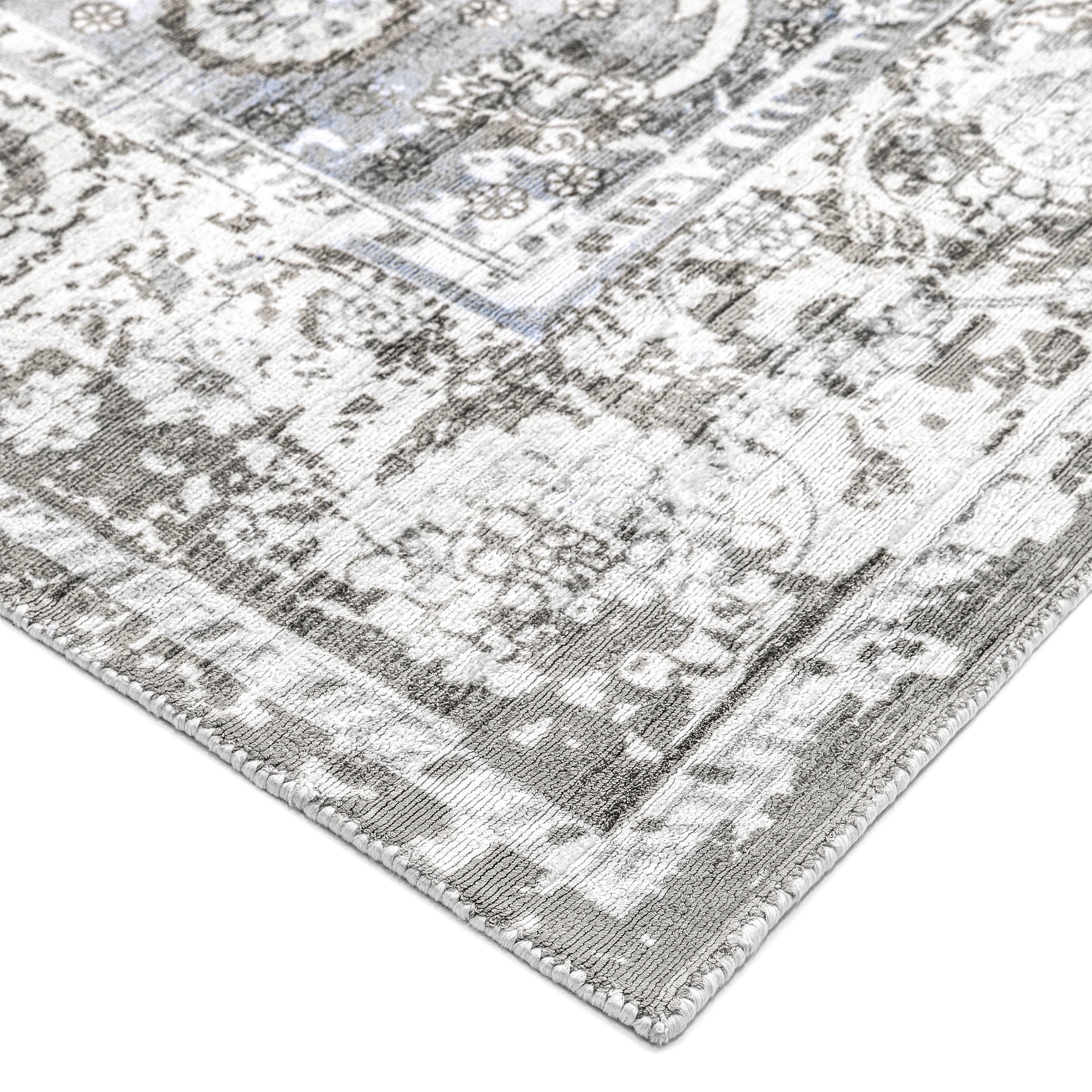Royal Hand-Loomed Contemporary Floral Gray Area Rug