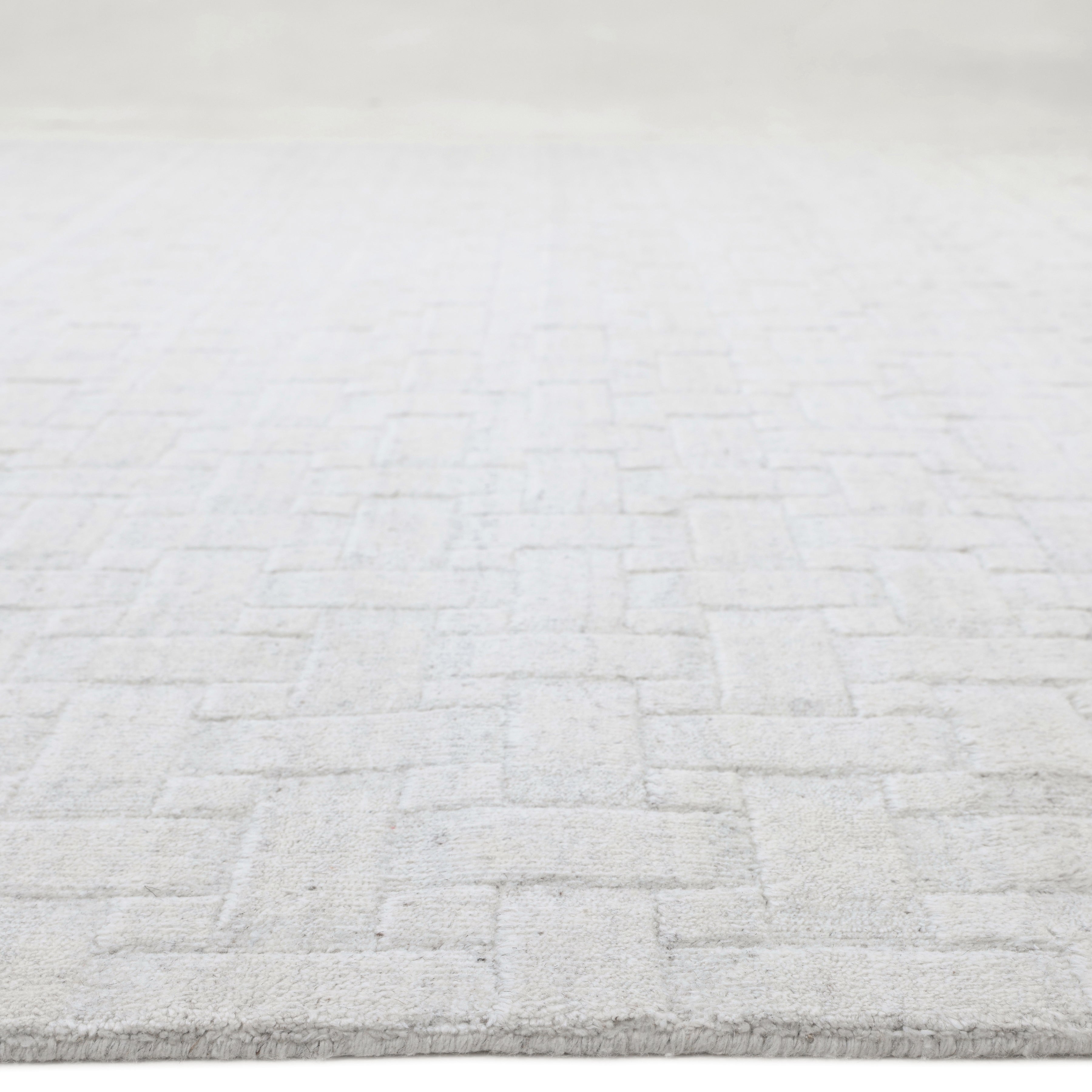 Peyton Hand-Loomed Contemporary Geometric Ivory Area Rug