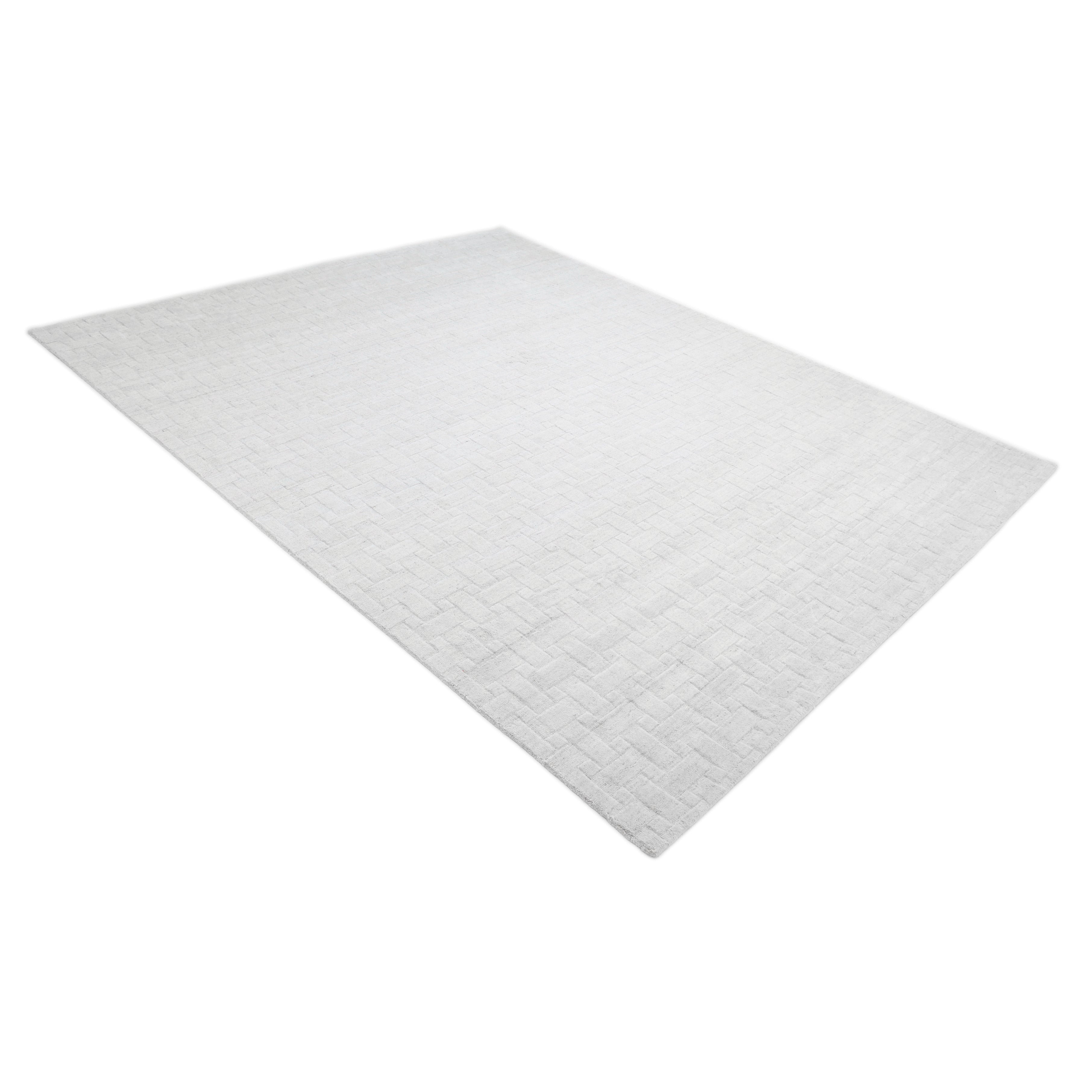 Peyton Hand-Loomed Contemporary Geometric Ivory Area Rug