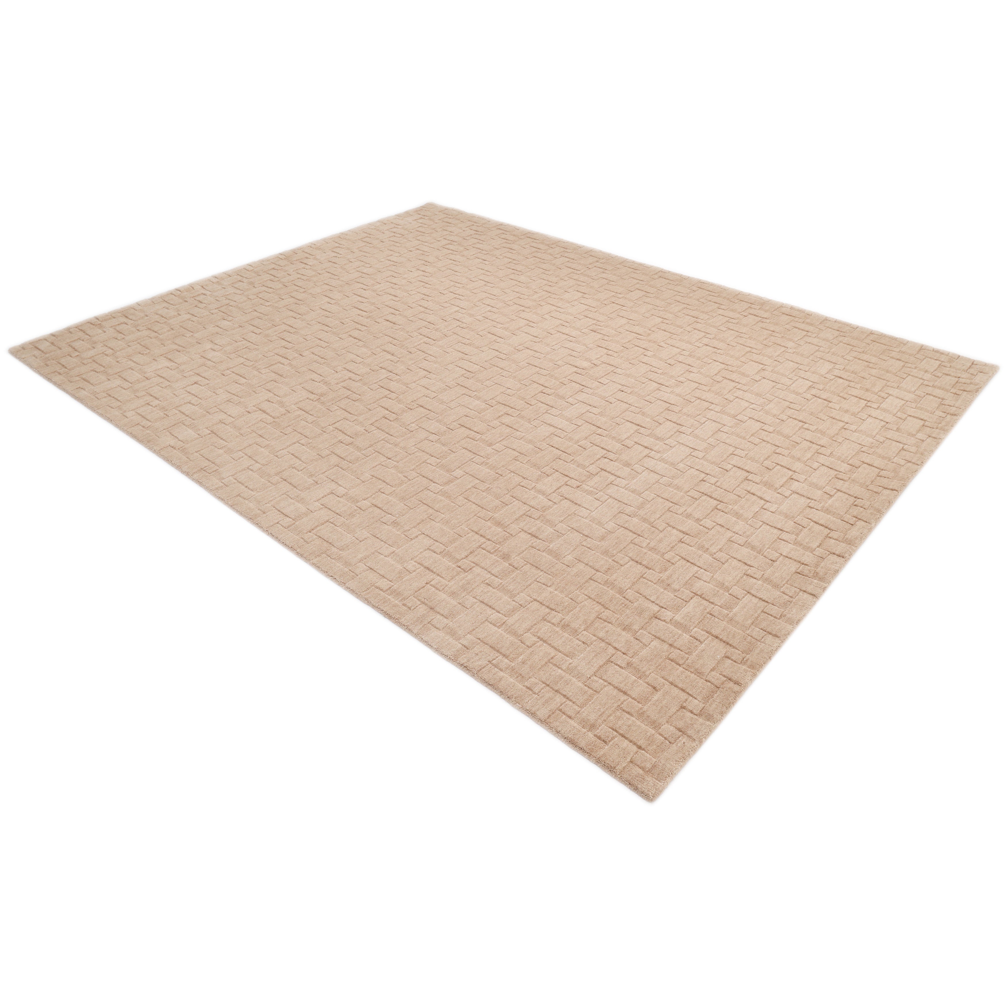 Peyton Hand-Loomed Contemporary Geometric Beige Area Rug