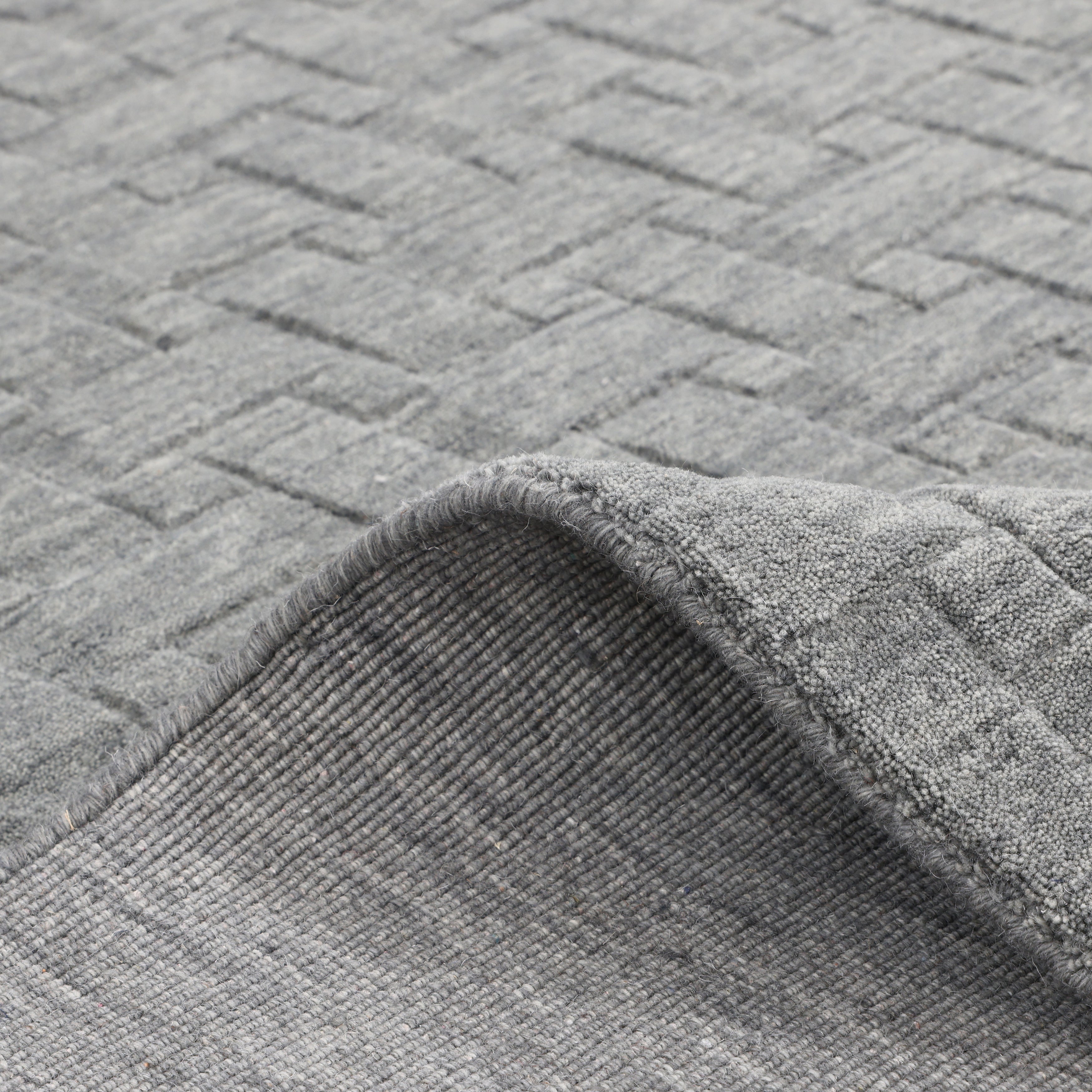 Peyton Hand-Loomed Contemporary Geometric Gray Area Rug