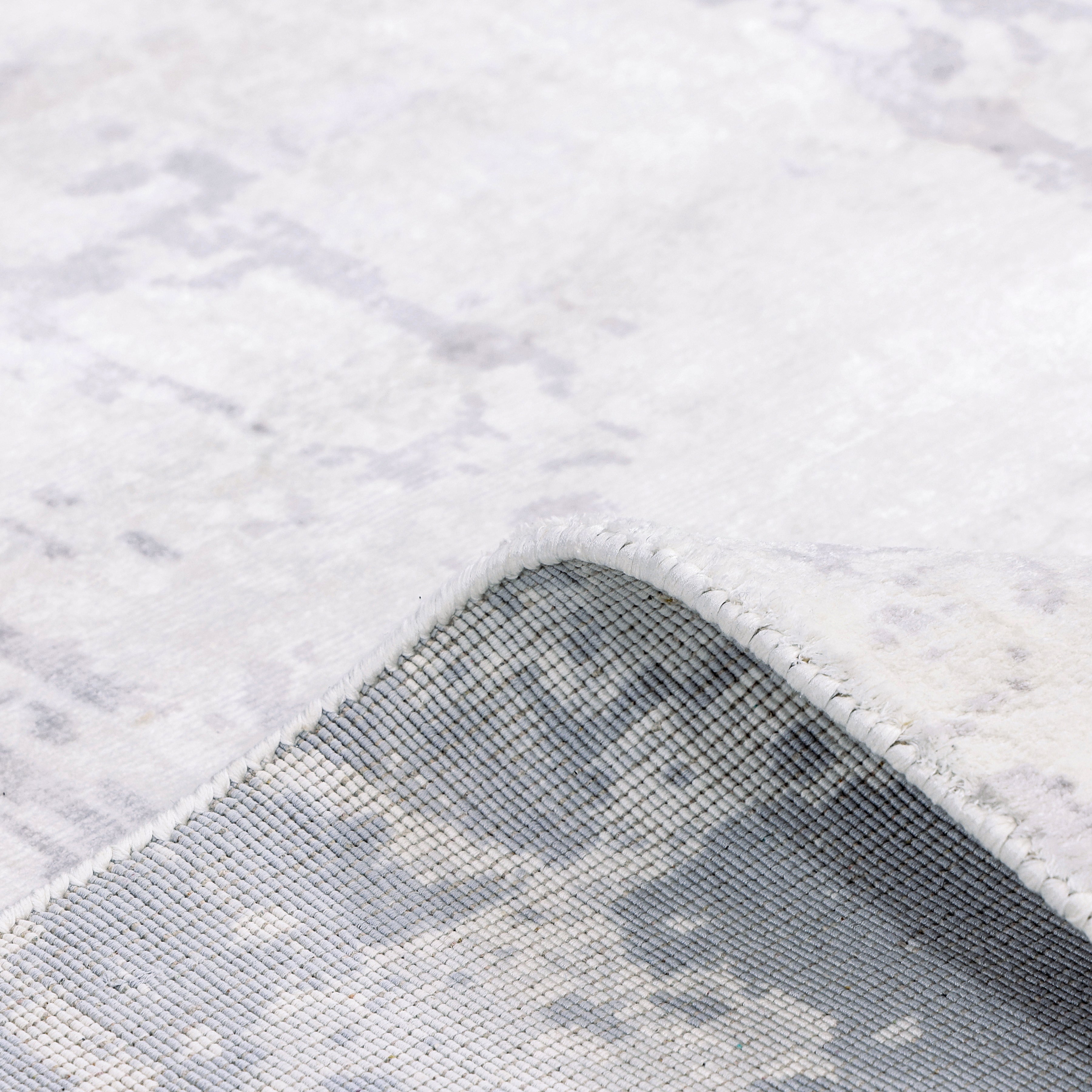 Blush Hand-Loomed Contemporary Abstract Gray Area Rug