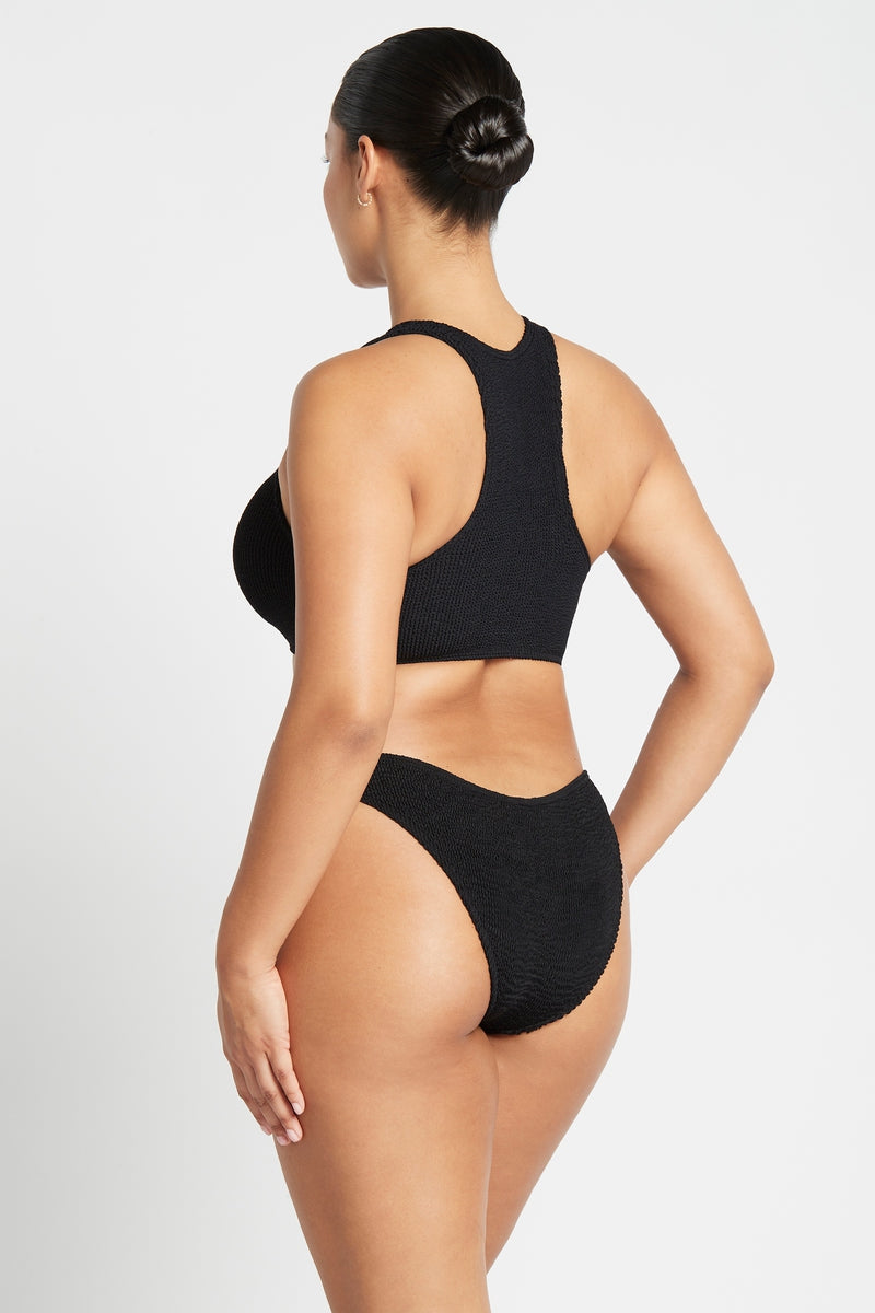 Black Eco Strap Saint Crop