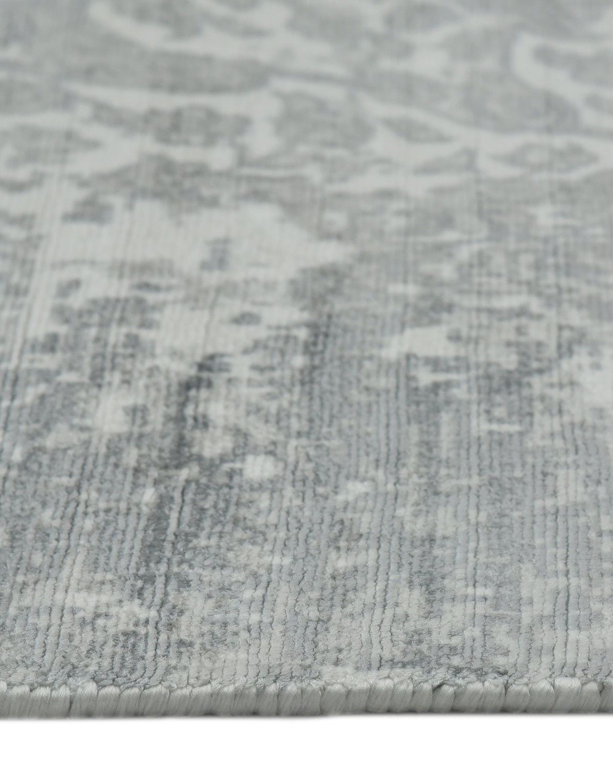 Samantha Hand-Loomed Contemporary Floral Gray Area Rug