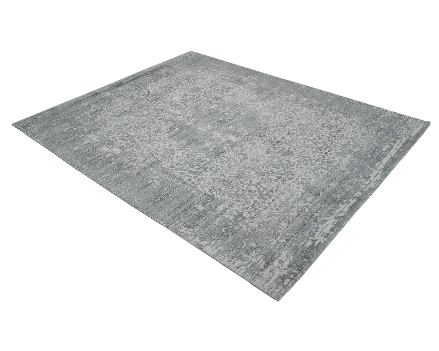 Samantha Hand-Loomed Contemporary Floral Gray Area Rug