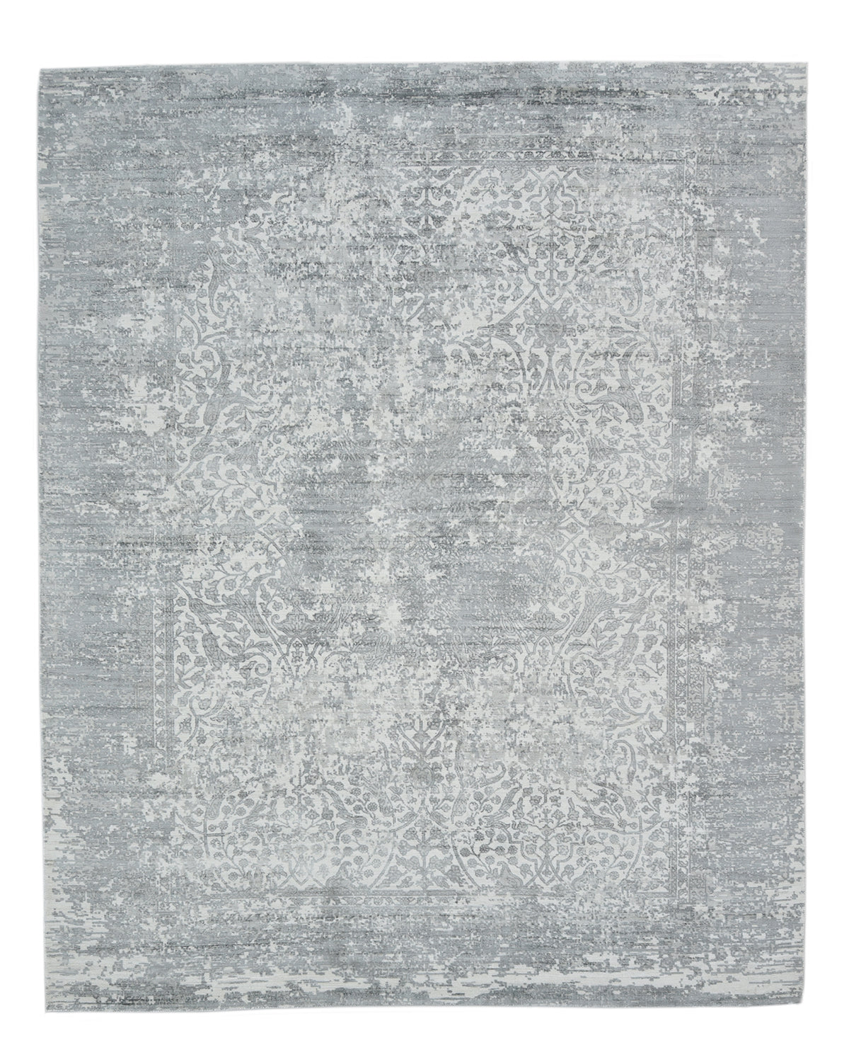 Samantha Hand-Loomed Contemporary Floral Gray Area Rug