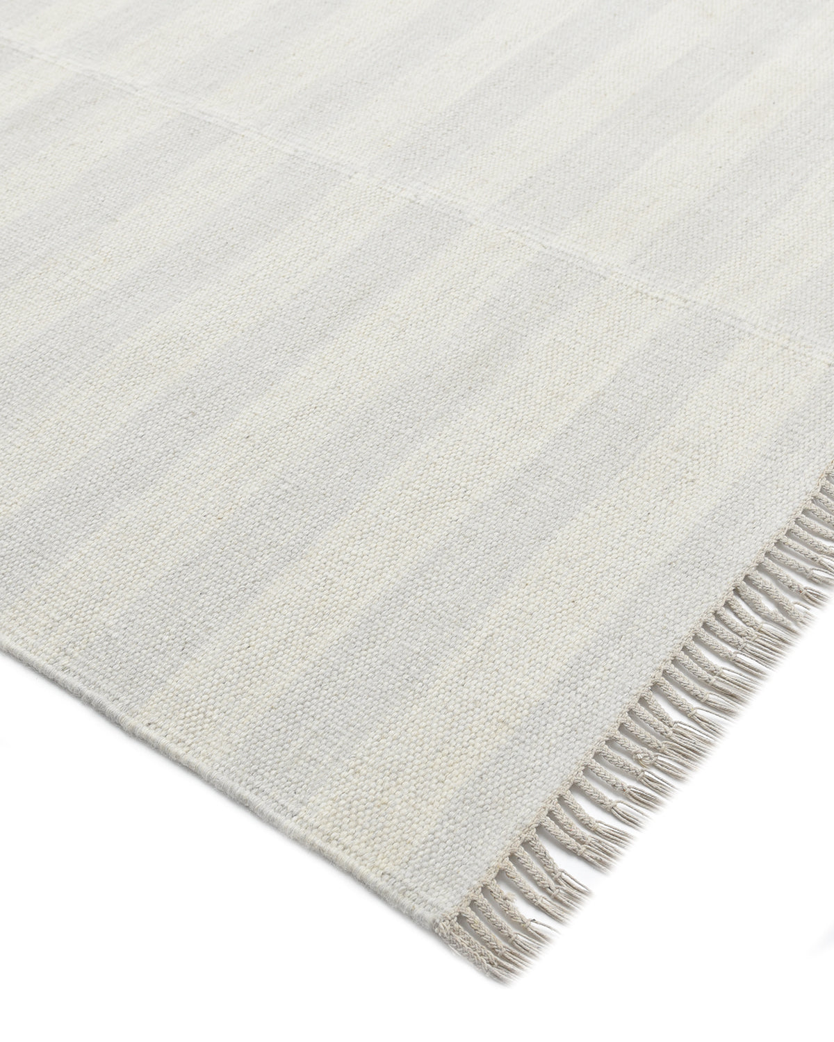 Louella Hand Woven Contemporary Striped Ivory Area Rug