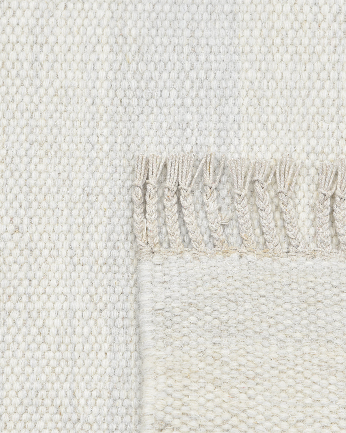 Louella Hand Woven Contemporary Striped Ivory Area Rug