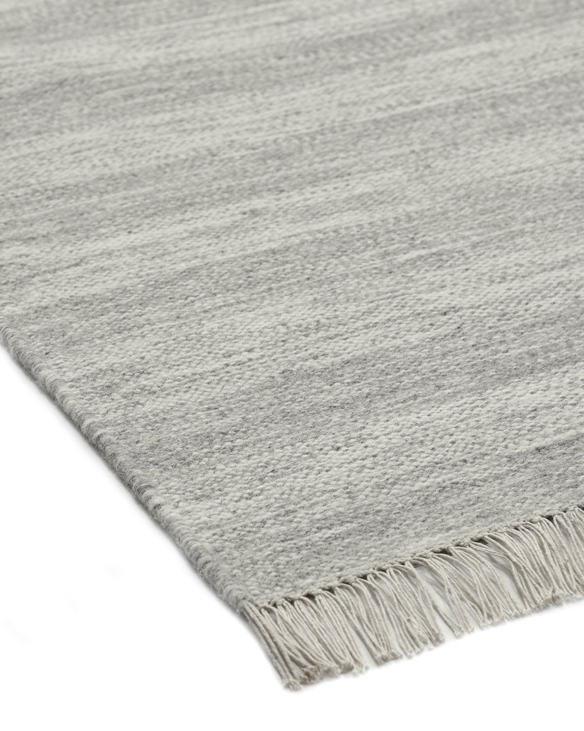 Louella Hand Woven Contemporary Striped Gray Area Rug