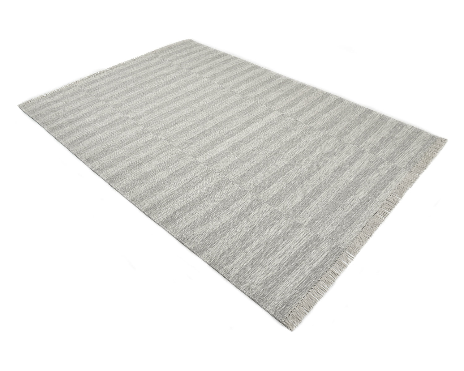 Louella Hand Woven Contemporary Striped Gray Area Rug