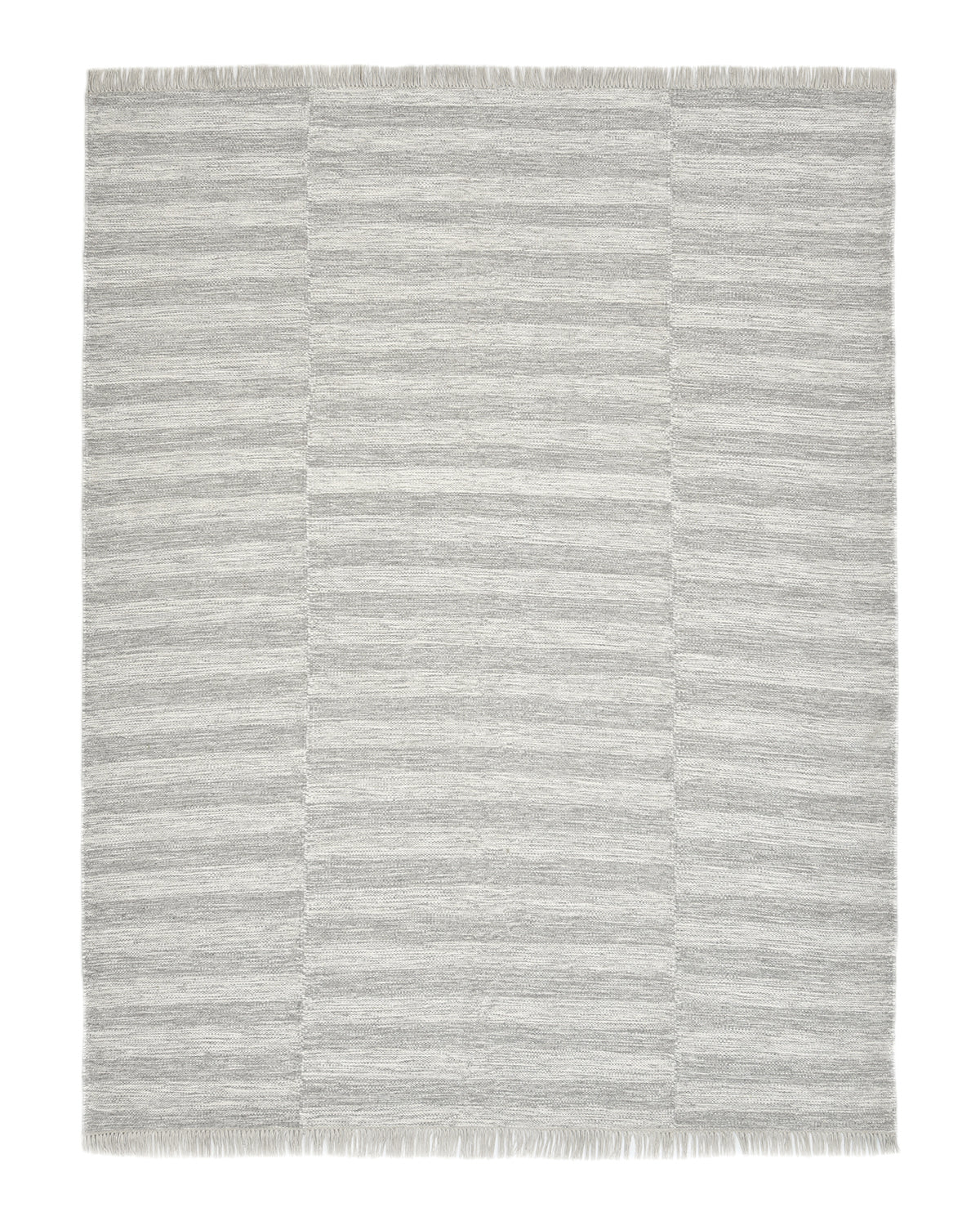 Louella Hand Woven Contemporary Striped Gray Area Rug