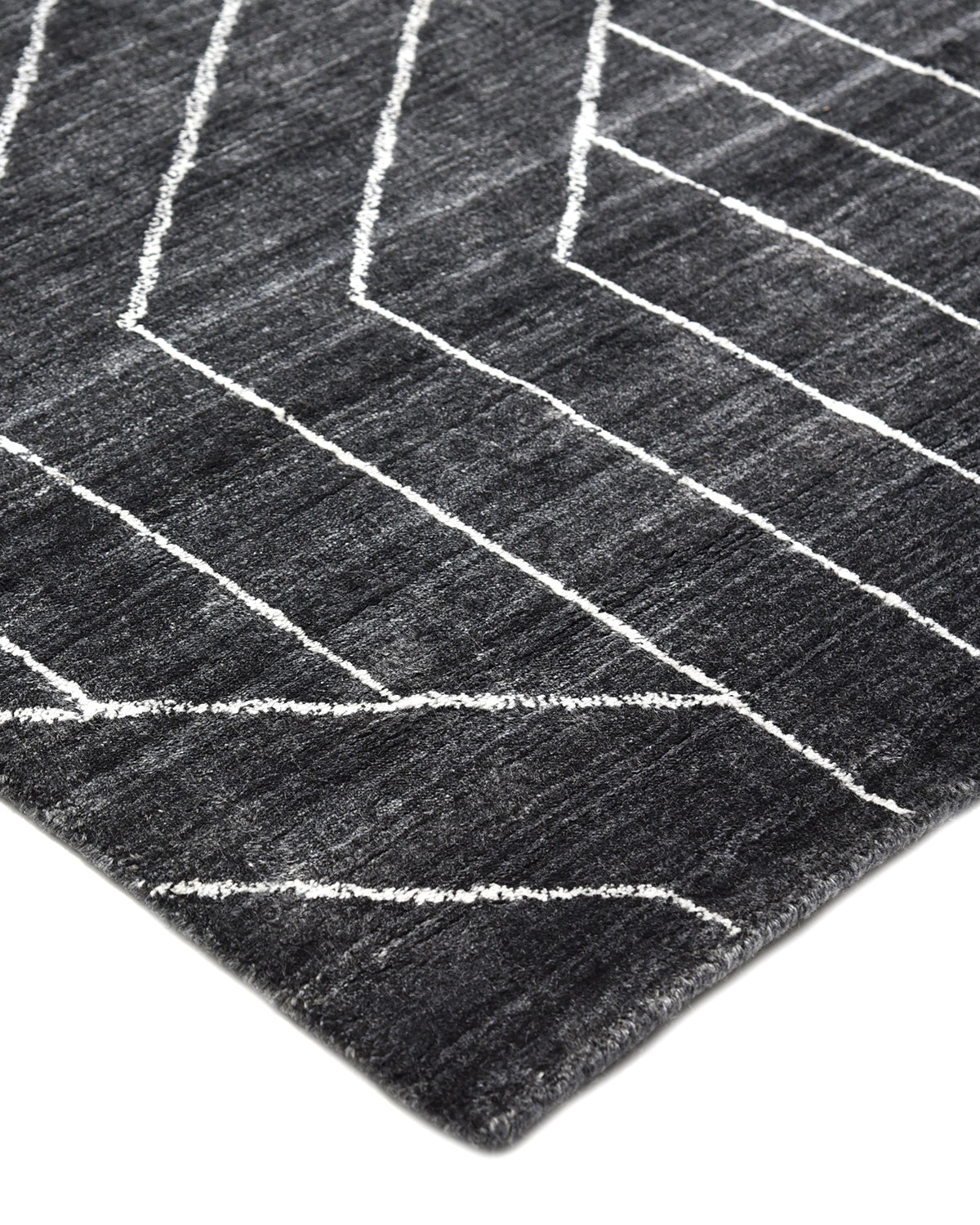 Kali Hand-Loomed Contemporary Geometric Gray Area Rug